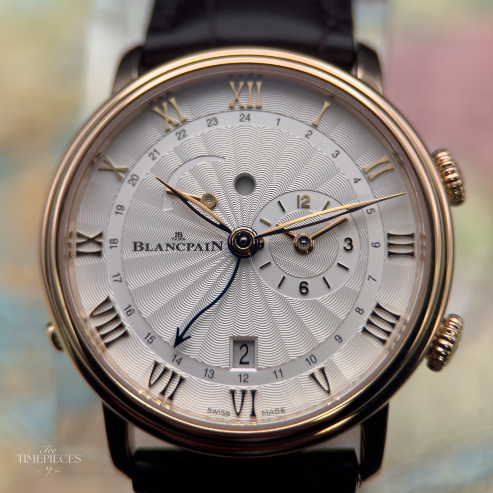Blancpain Vileret Reveil GMT 6640 3642 55b full set with mechanical alarm