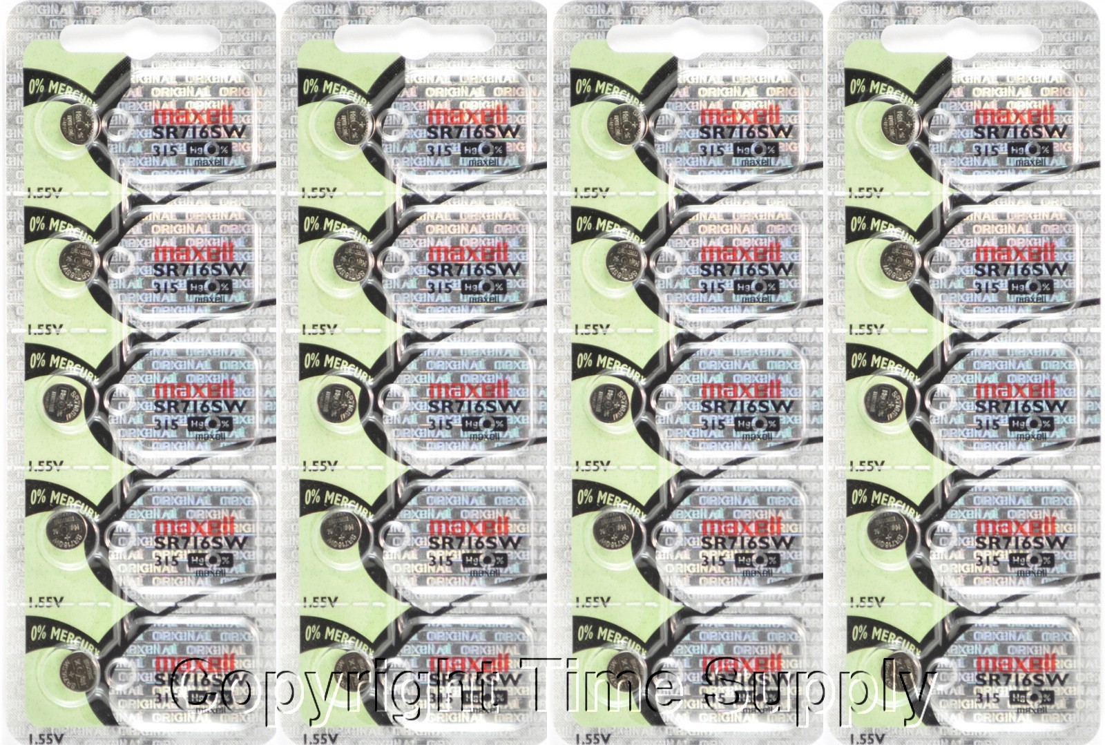 Maxell 315 SR716SW D315 V315 V530 GP315 SR67 Battery 0% MERCURY ( 20 PC )