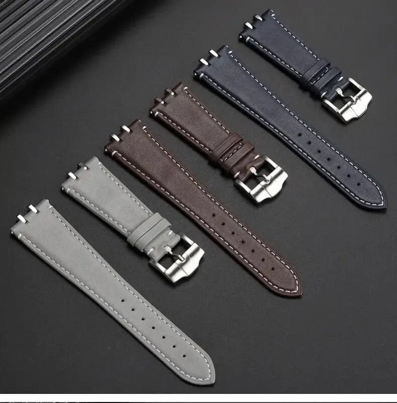 Leather Watchband For Tudor Royal M28600/M28603/M28500 41mm Steel End Link Band