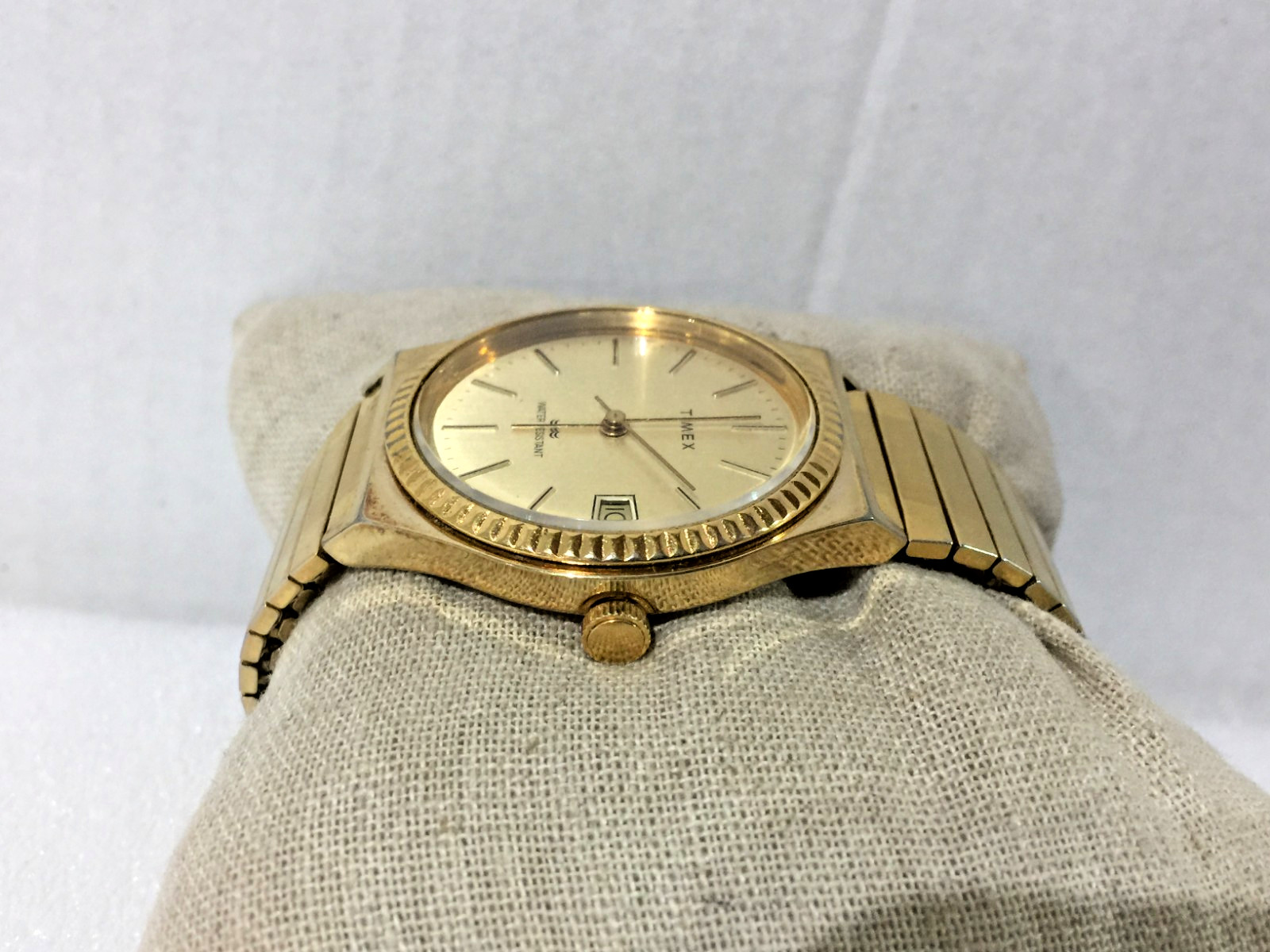 Vintage Timex Marlin Men’s Gold Tone Mechanical Wrist Watch With Date Working!