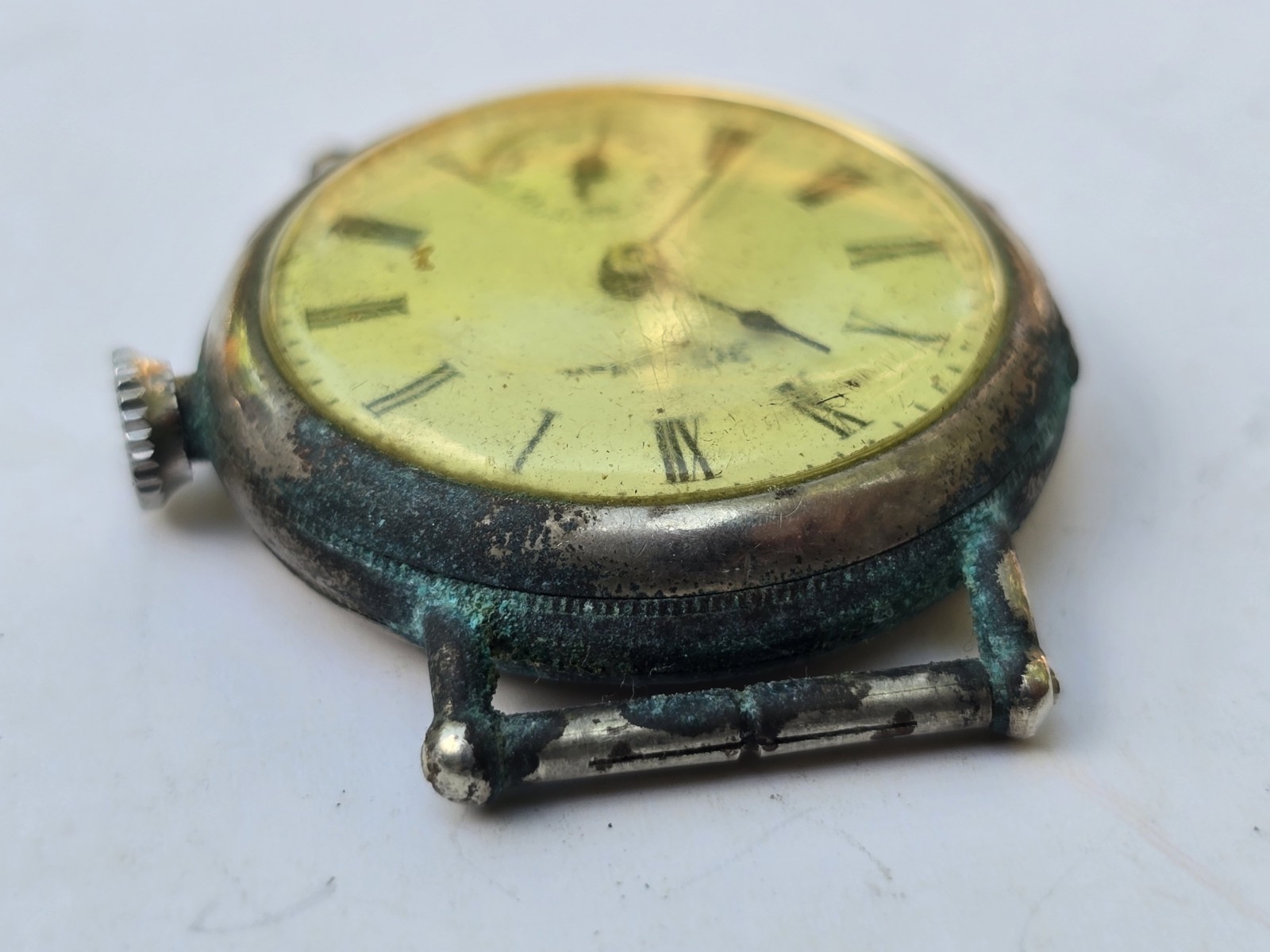 Hampden Wrist Watch WW 1 Trench Silver Tone Parts/Repair – 30mm – 15mm Lug