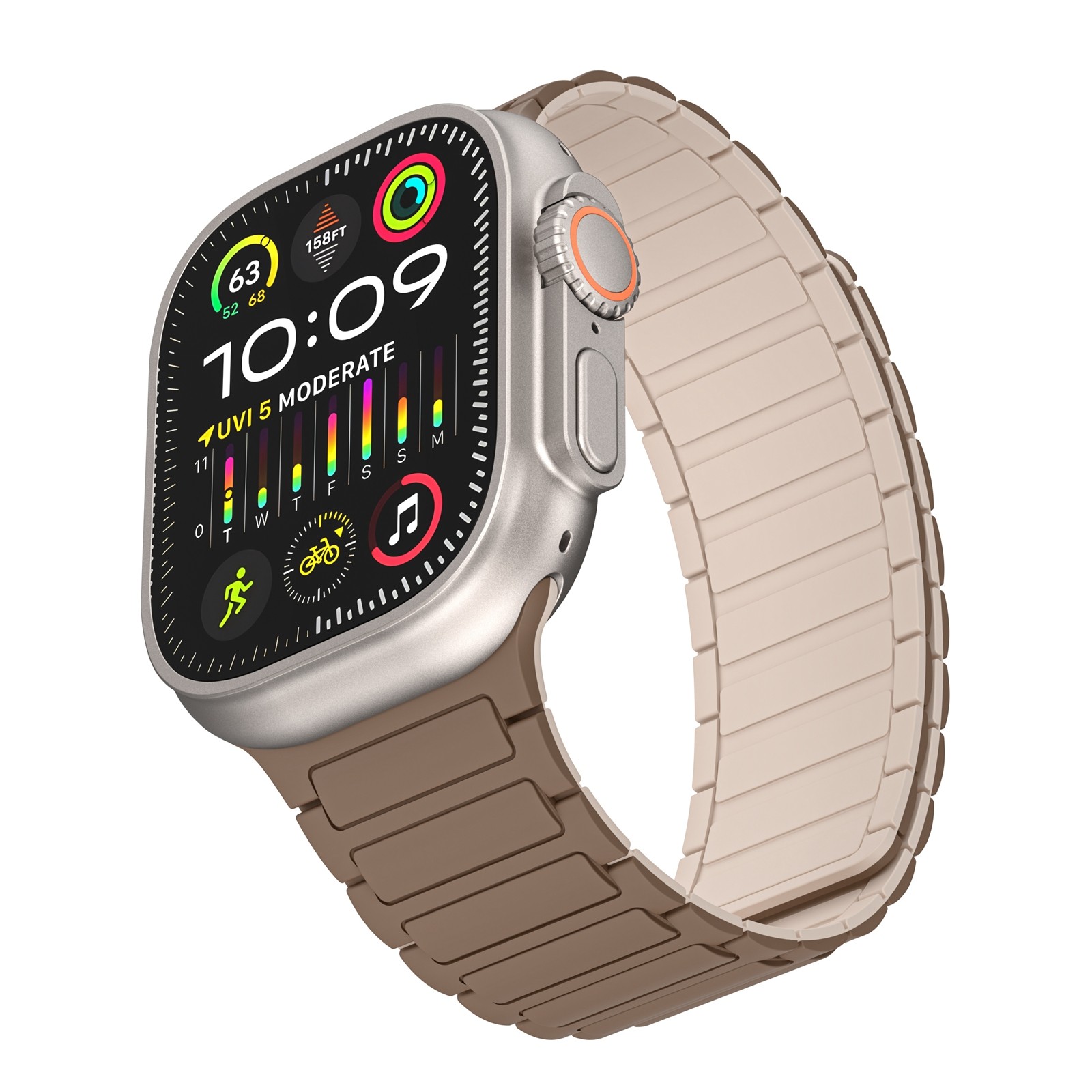 For iWatch Series 11 10 9 8 7 6 1 Ultra Magnetic Silicone Replacement Wristband