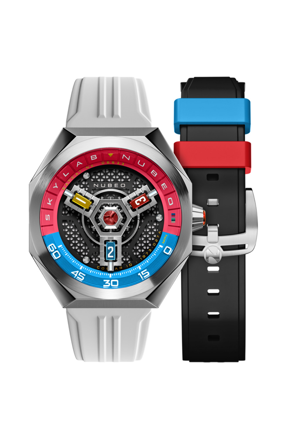 Nubeo Skylab Stainless Steel 48mm Japanese Automatic Wristwatch NB-6083-08