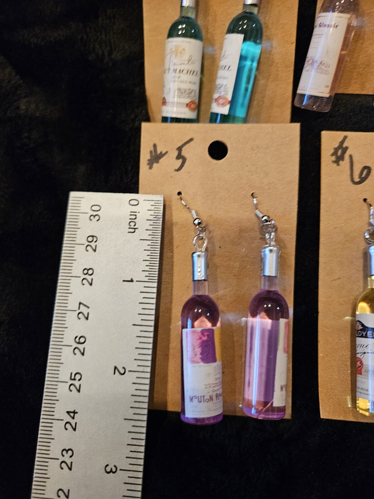 WINE BOTTLE EARRING – HANDMAD Colorful -Accurate – 8 Diff. Styles to Choose from