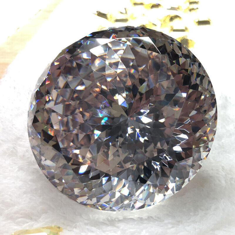 Top Quality 15mm-100mm Round White 5A Loose Cubic Zirconia Large Size Gemstone