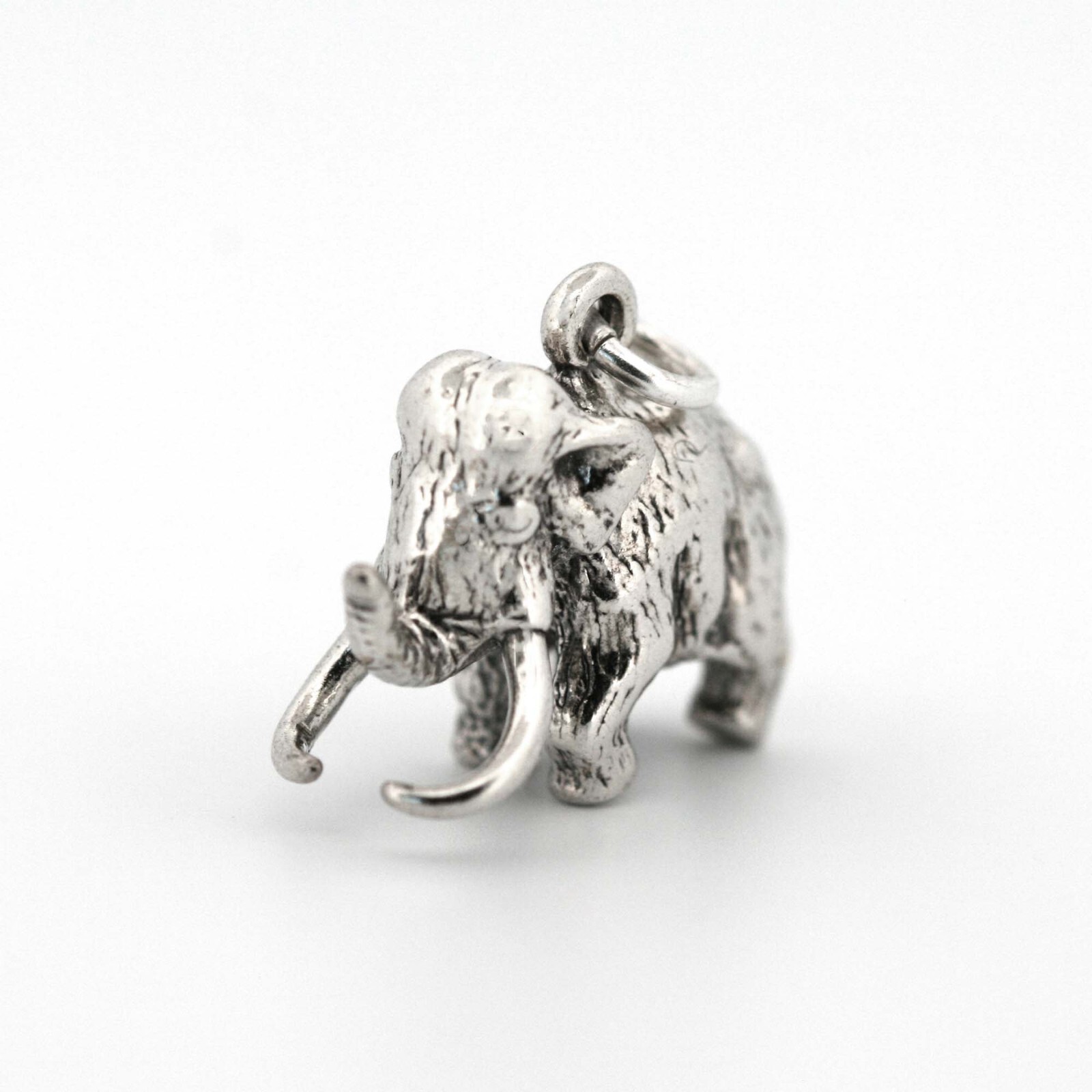 Wooly Mammoth Mastodon 3D 925 Solid Sterling Silver Charm Elephant MADE IN USA
