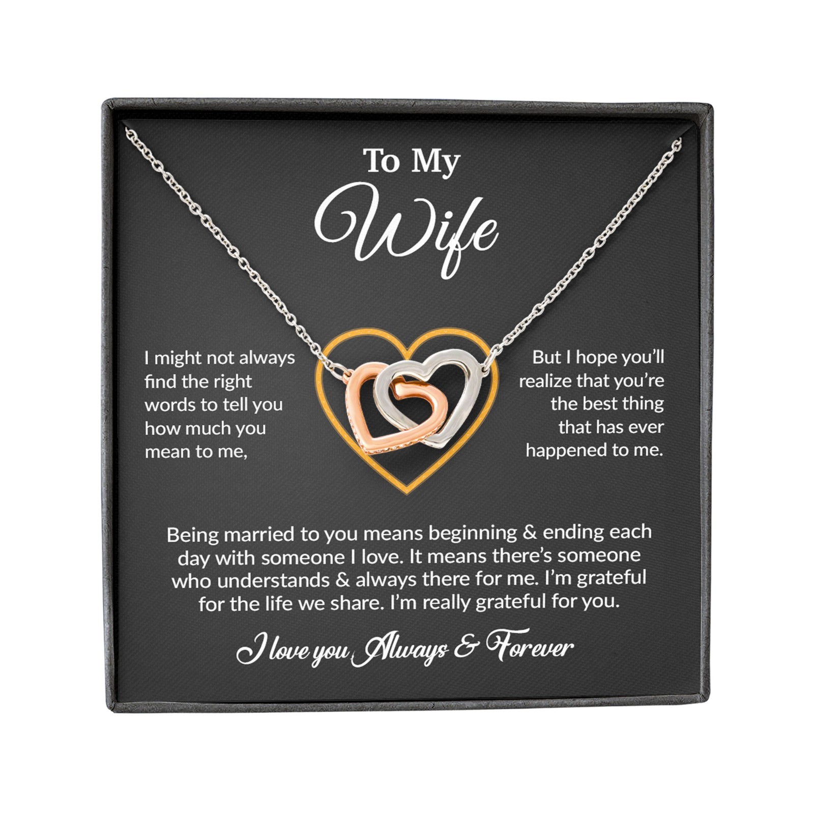 To My Wife Necklace, Gift For Wife, Anniversary Gift For Wife, Necklace For Wife