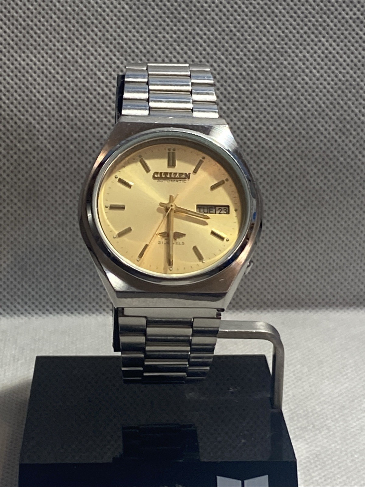 Vintage Citizen Eagle 7 4-038843 SMT Automatic 21 Jewels Day Date Mens Watch