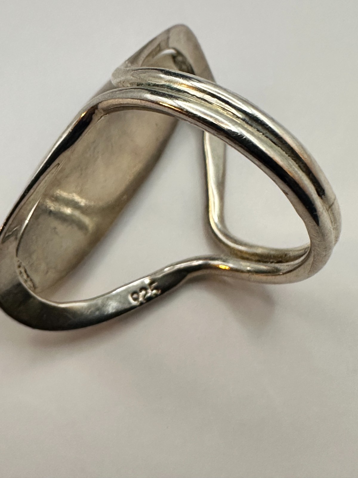 Vintage Sterling Silver Black Onyx Ring Sz 8.5 925 Handmade Statement Jewelry