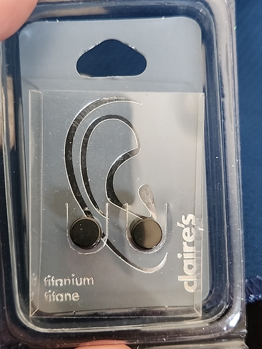 16G 1.2 MM Cartilage Earrings Stud Slate Black NEW Flat Back Titanium EarRings