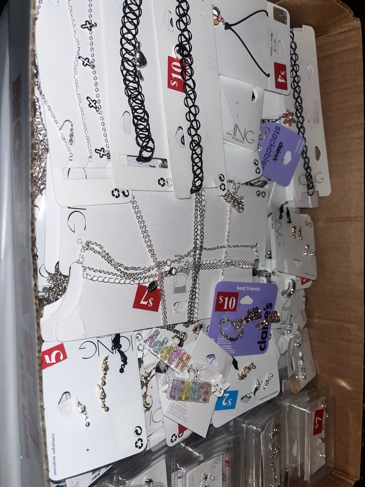 ICING & Claire’s Fashion Jewelry Mixed Lot Earrings Necklaces Bracelets Rings