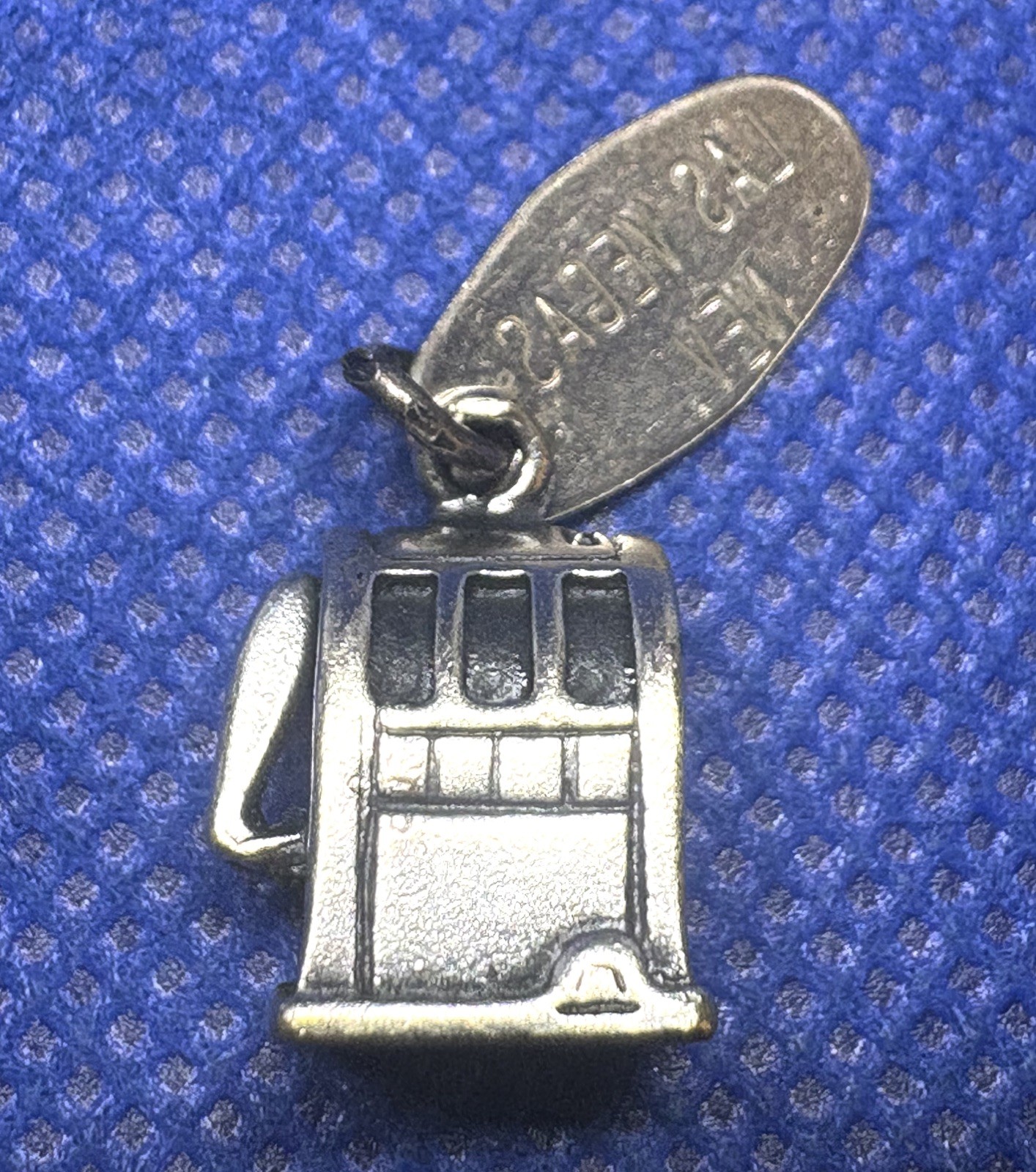K47 – Slot Machine Las Vegas Charm 925 Sterling Silver 1970s 3.17 grams Nevada