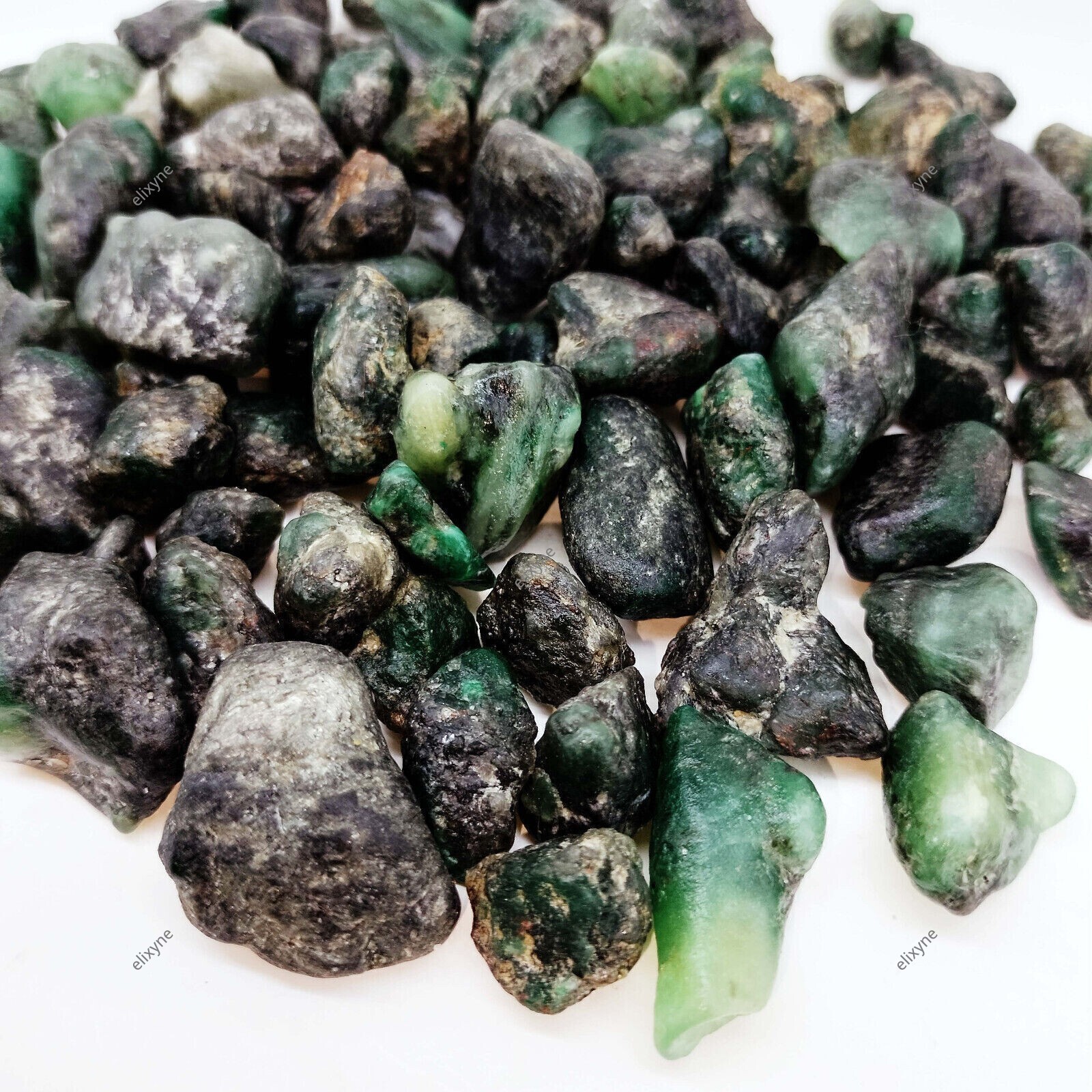 1308 Cts Natural Zambian Uncut Green Emerald UNTREATED Rough Lot Certified