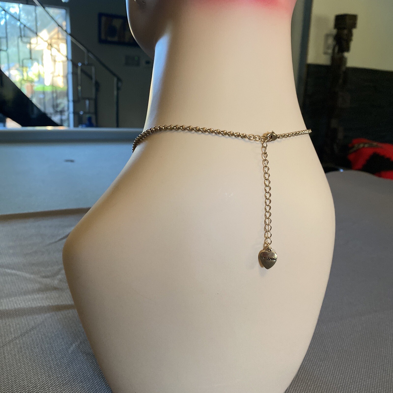 BETSEY JOHNSON Necklace HEAVENS TO BETSEY BLUE PAVE CRYSTAL Lightening Bolt, Bow