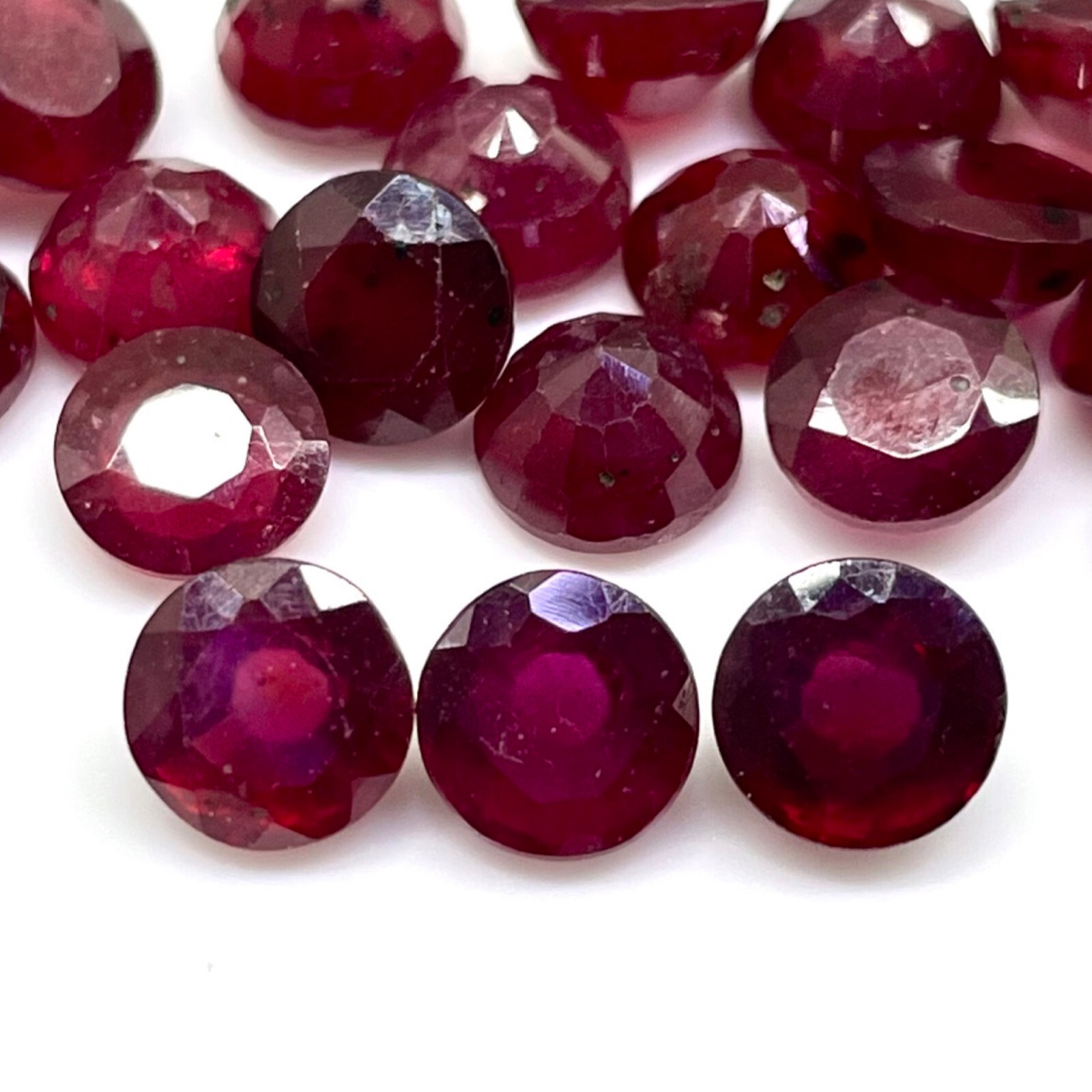 6 Pcs Natural Ruby 6mm Round Cut Rich Red Loose Gemstones Wholesale Lot