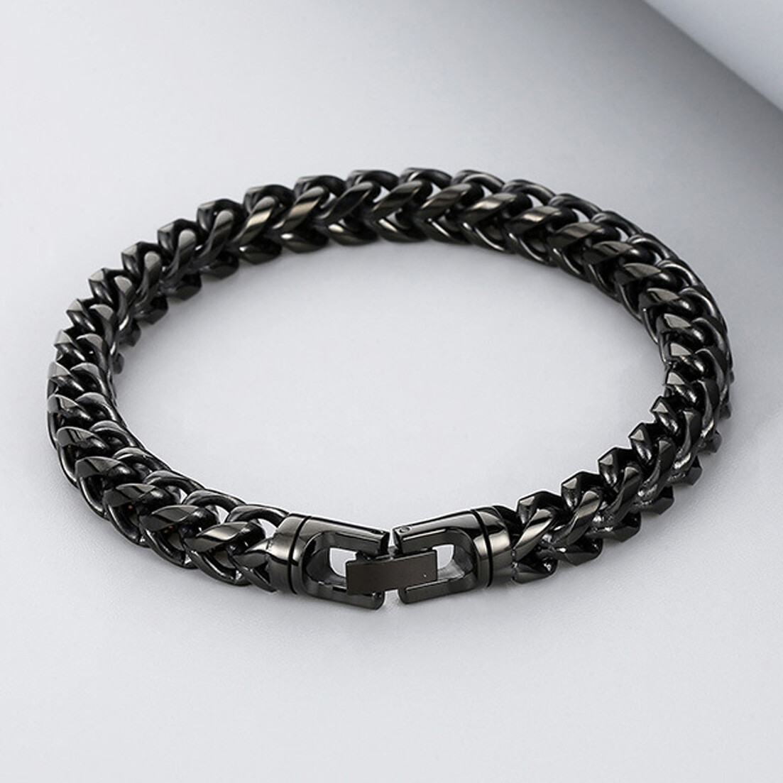 Men’s Wheat Chain Bracelet Stainless Steel Chain Bangle 5 Colors 8mm/10mm 9.05″