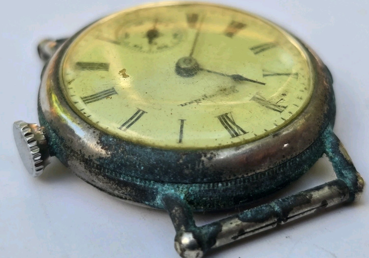 Hampden Wrist Watch WW 1 Trench Silver Tone Parts/Repair – 30mm – 15mm Lug