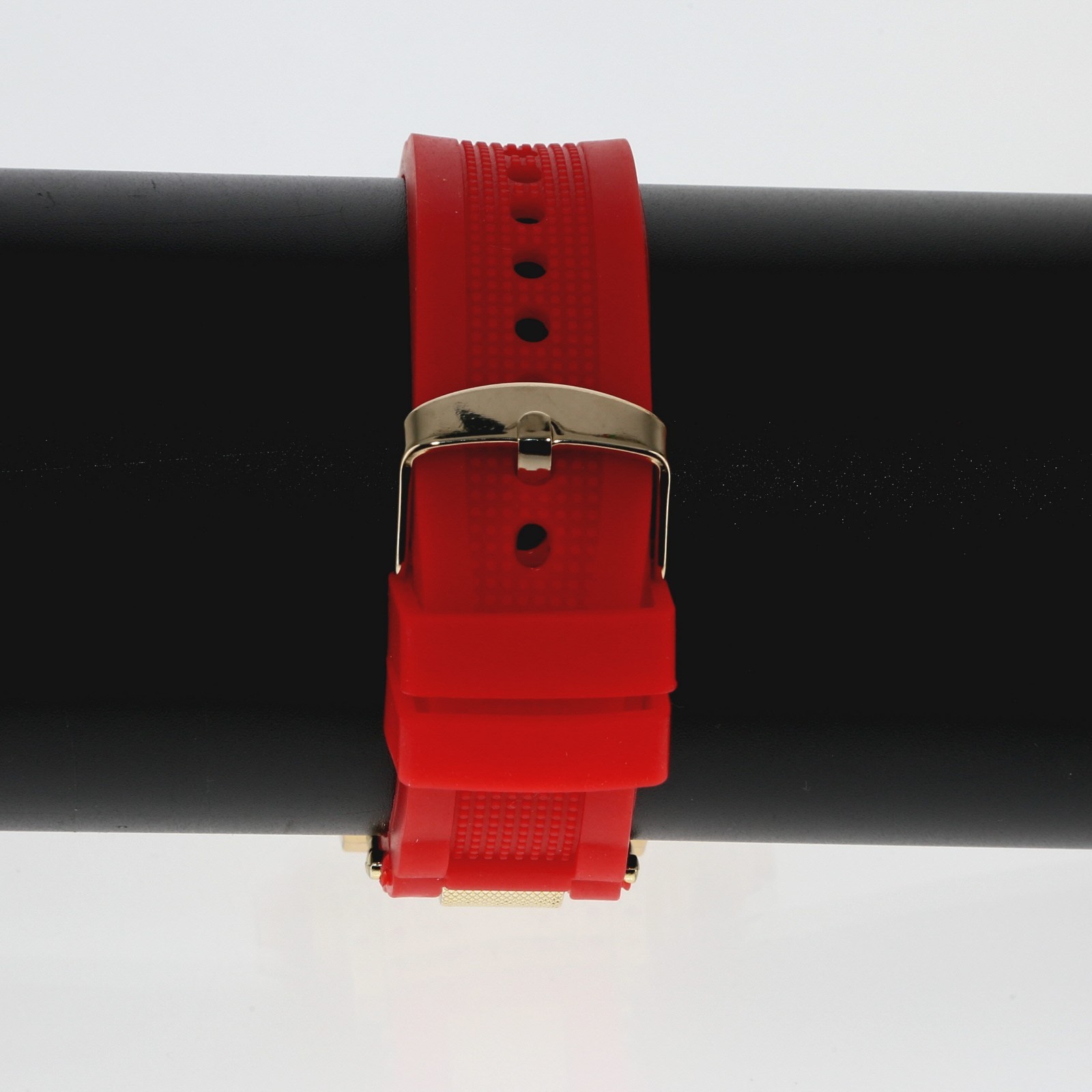 Montres Carlo Men’s Hip Hop rapper Red Stones Gold Finish Clubbing Luxury Watch