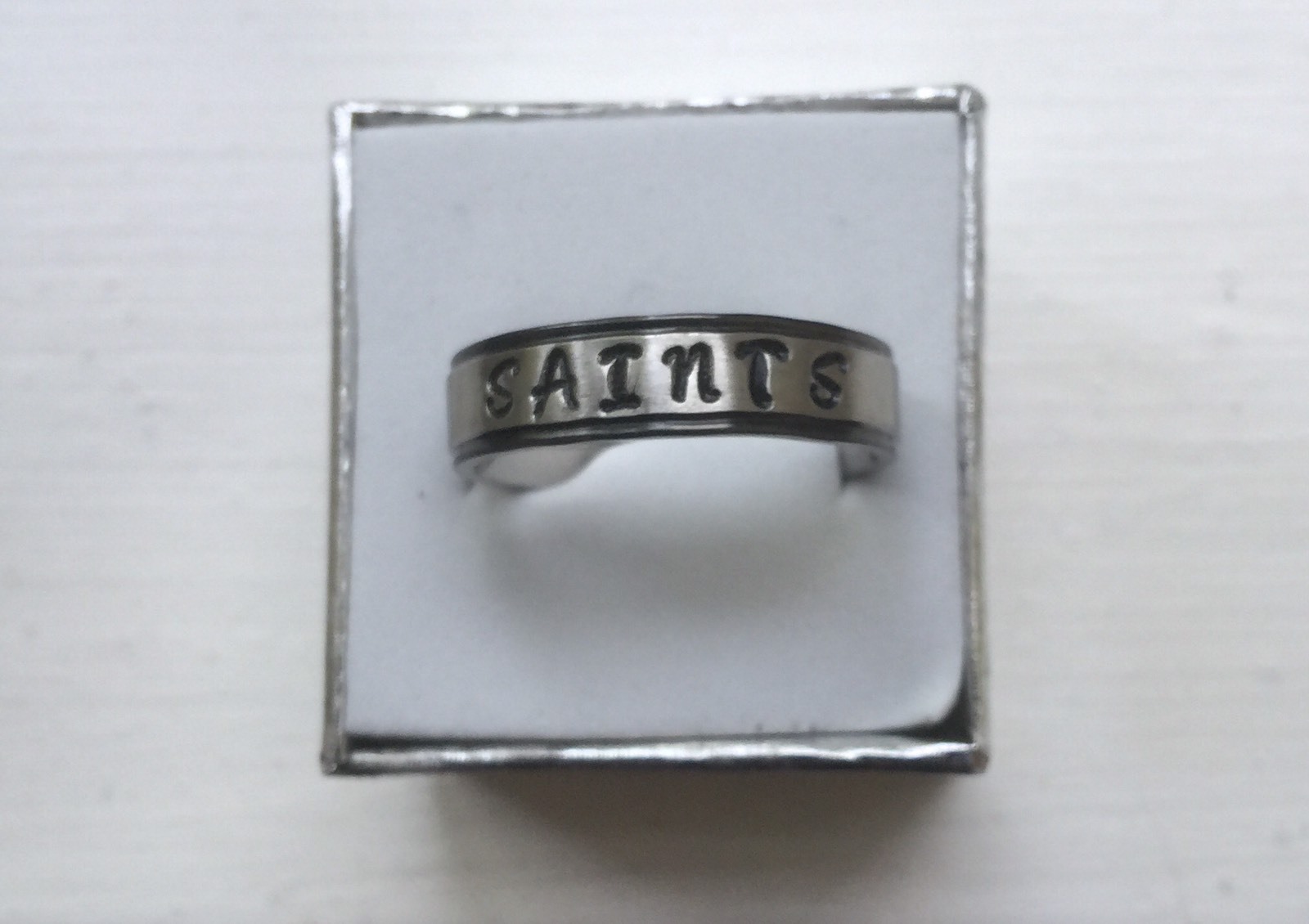 Falcons Hand Stamped Stainless Steel Band 6mm