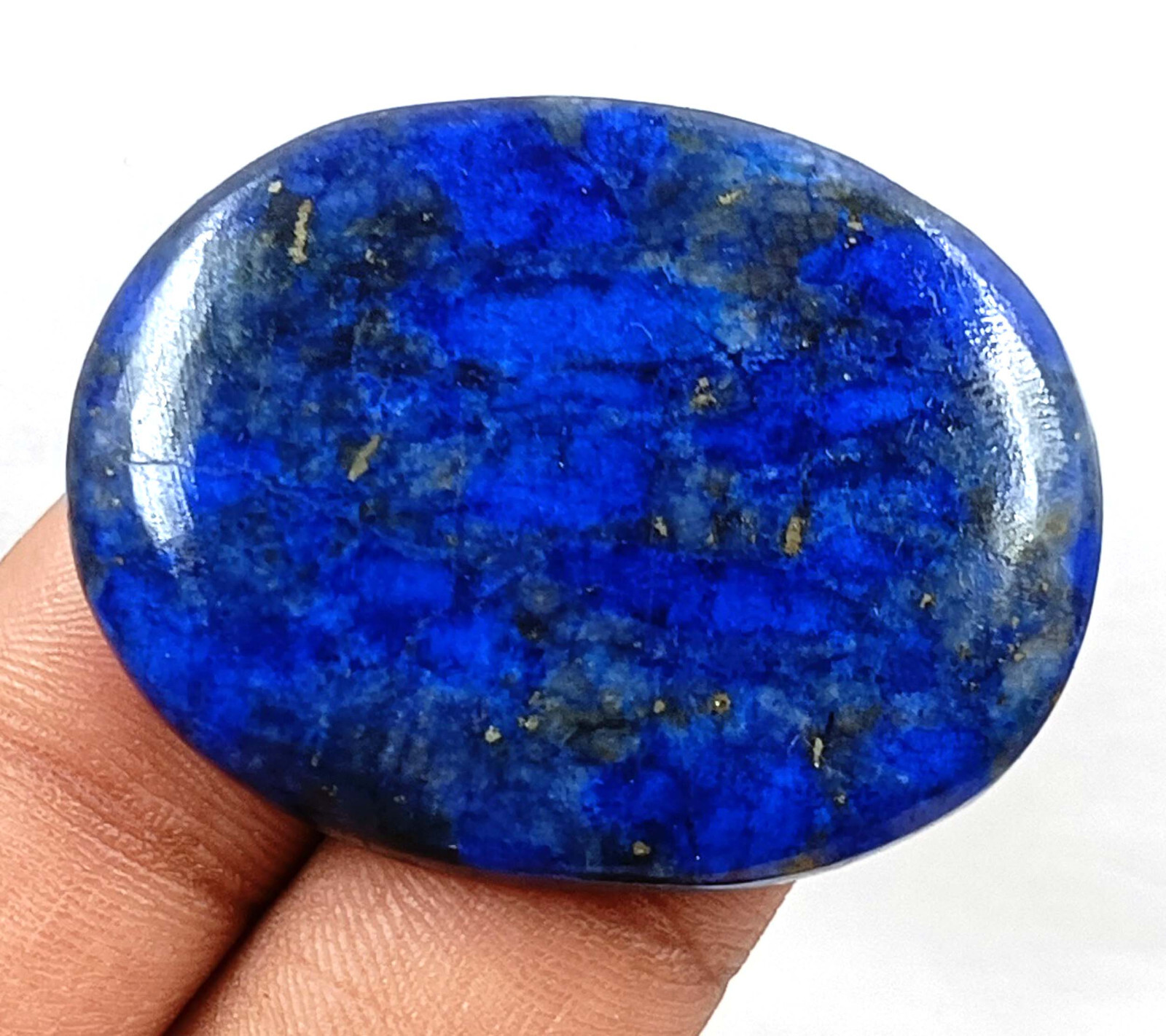 40-50 Carat Oval Shape EGL Certified Natural Blue Lapis Lazuli Loose Gemstone