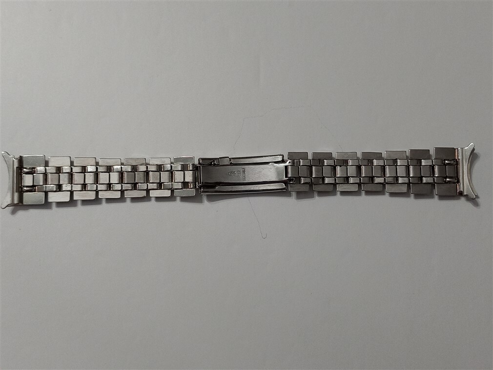 Rare NOS 1940-60’s 16mm Germex Curved Ends Gent’s Stainless Steel Bracelet