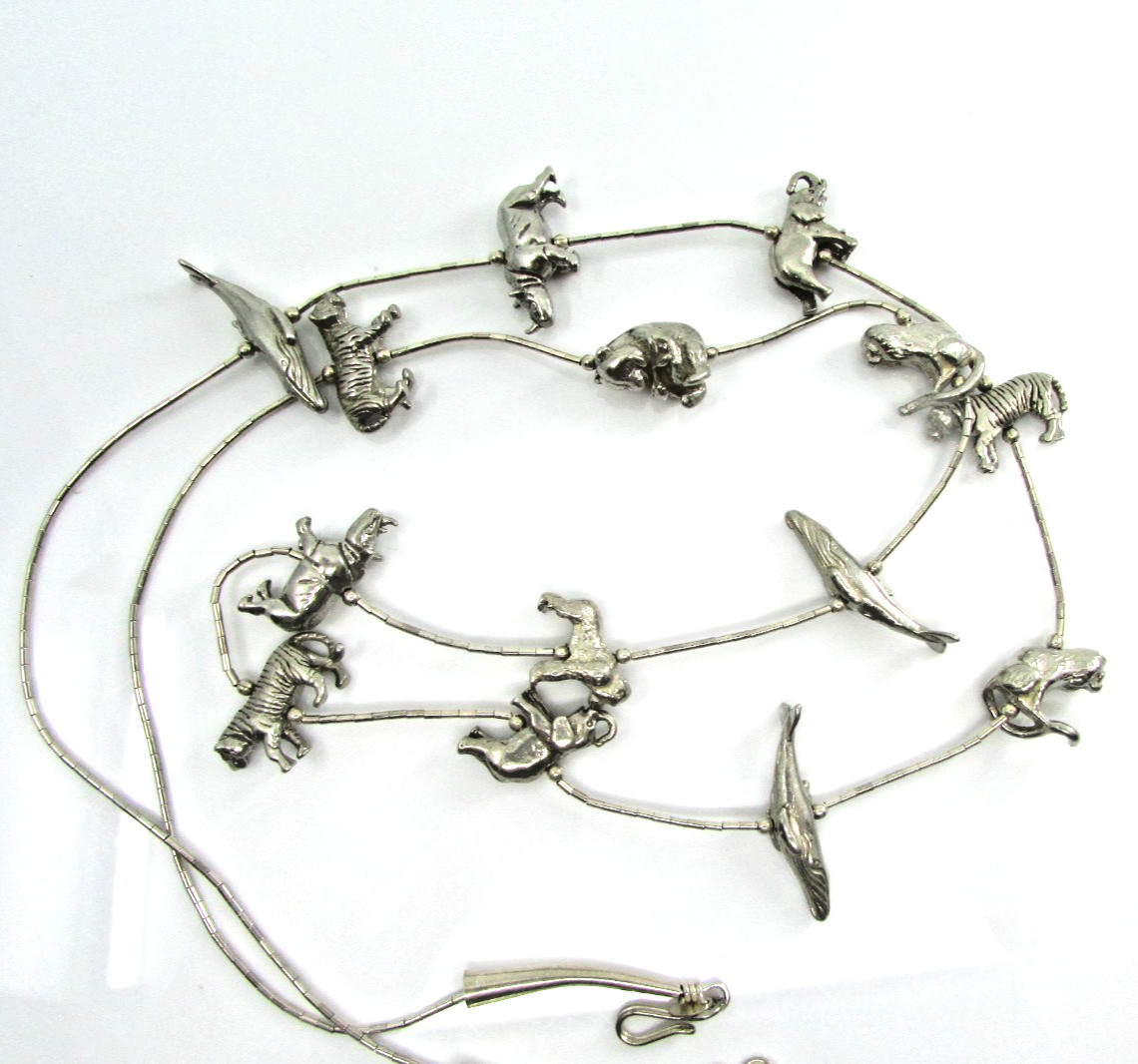 50g Endangered Species Survival Plan Sterling Silver Animal 925 Necklace 30”
