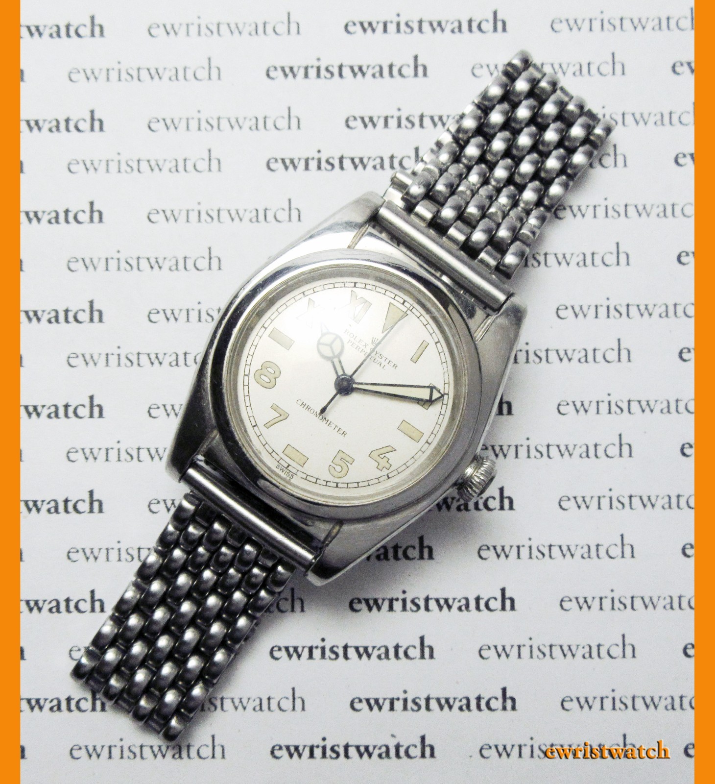 VTG Rolex Oyster Perpetual Chronometer Bubbleback California Dial w/BOR Bracelet