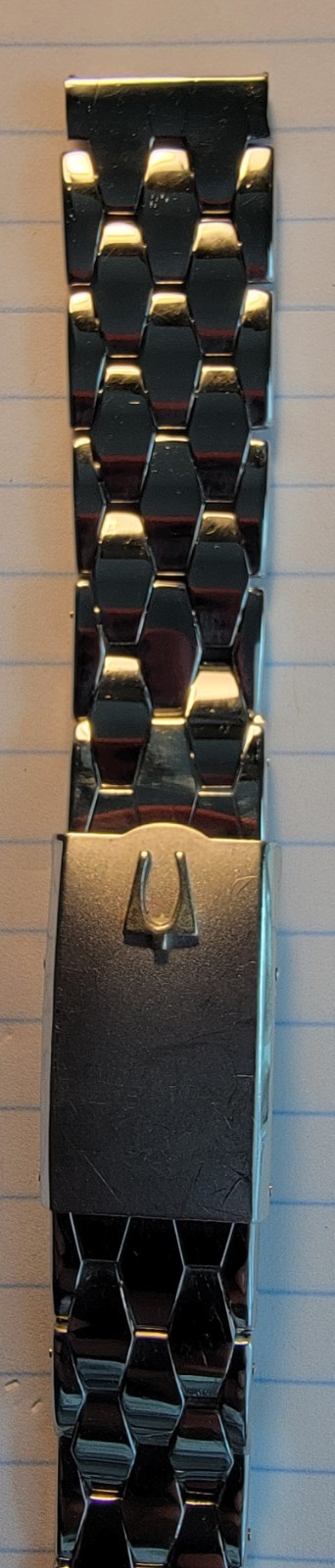 Applied Logo Kreisler Coffin Link Stainless Watch Bracelet Accutron 6 1/2″ LONG!
