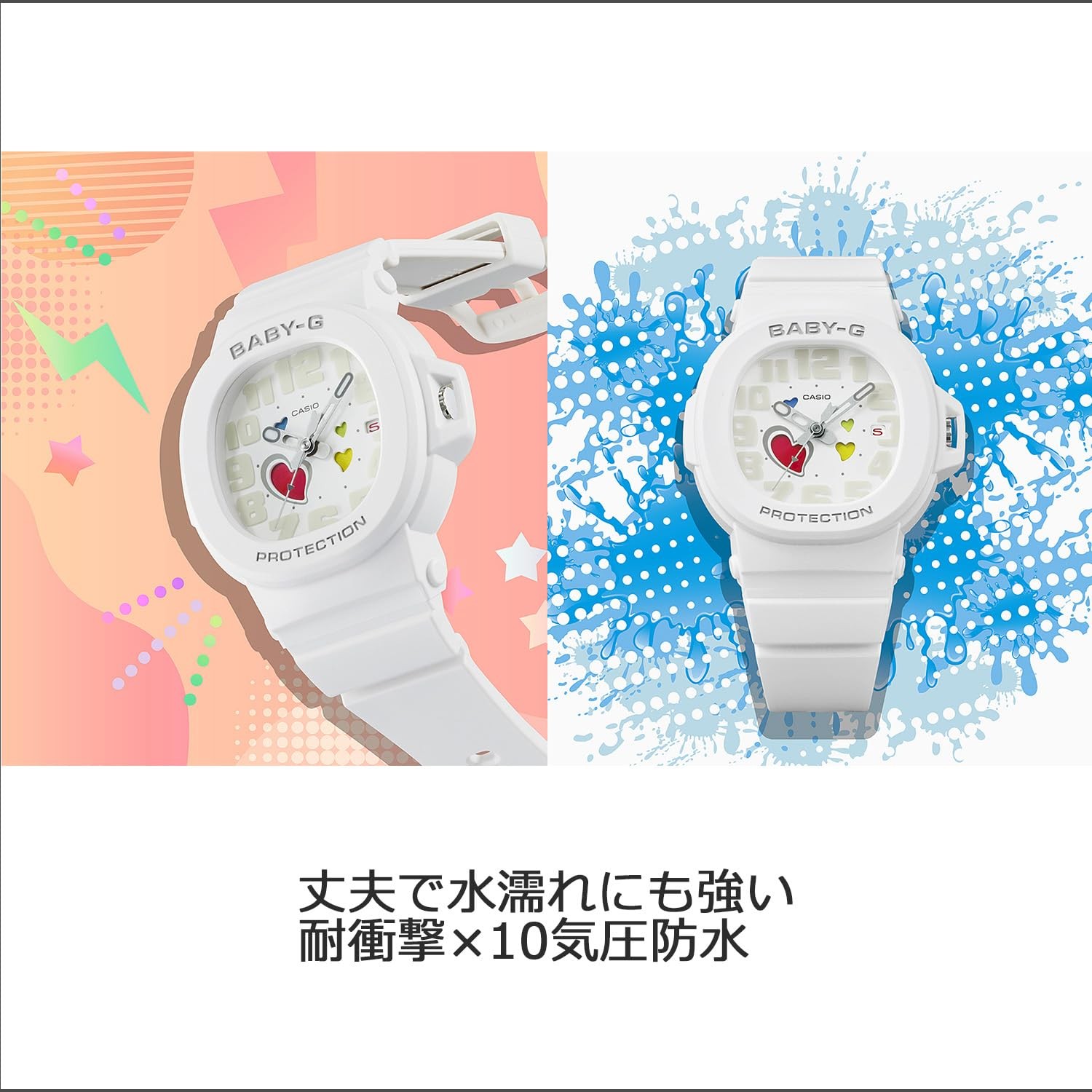 CASIO Baby-G BGA-10-7AJF White Stainless Steel Women’s Watch New in Box
