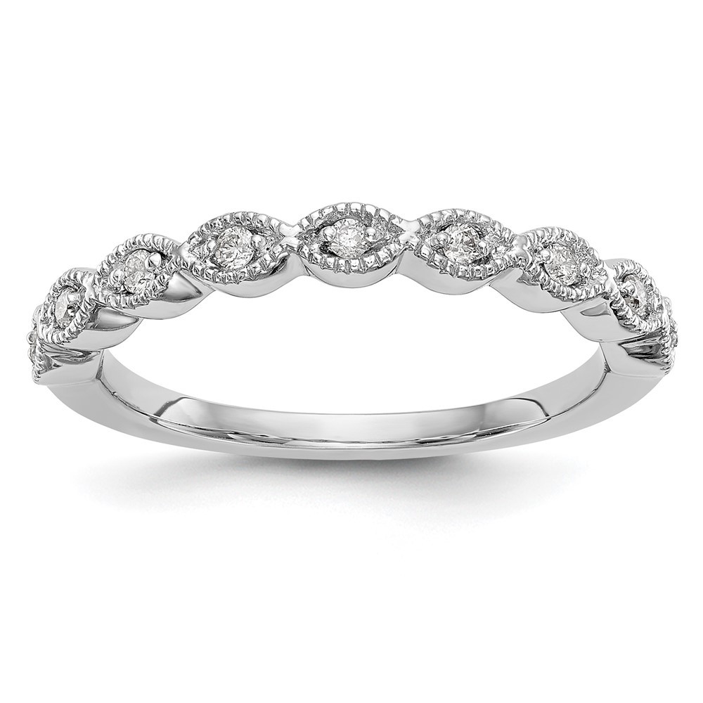 0.11Ct Lab Grown Diamond Band Ring Size 7 14K White Gold ( VS/SI,GH )