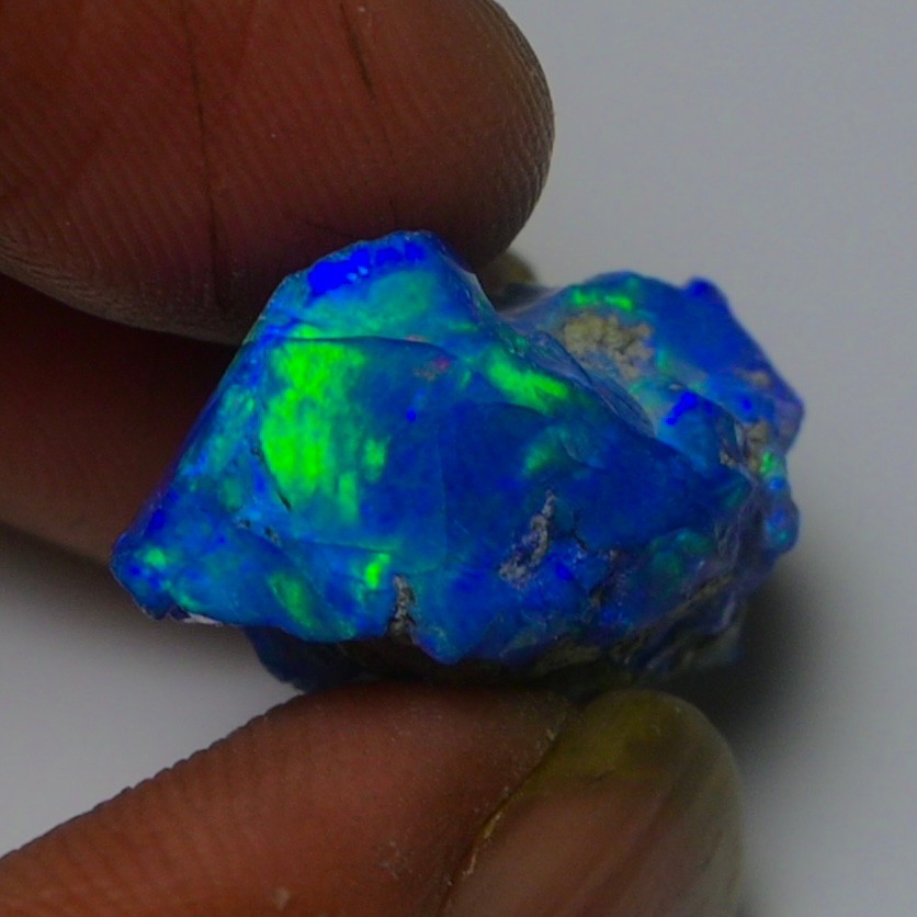 Blue Opal Rough 10.00 Carats, Smoked Ethiopian Welo Opal Rough, Fire Opal Rough