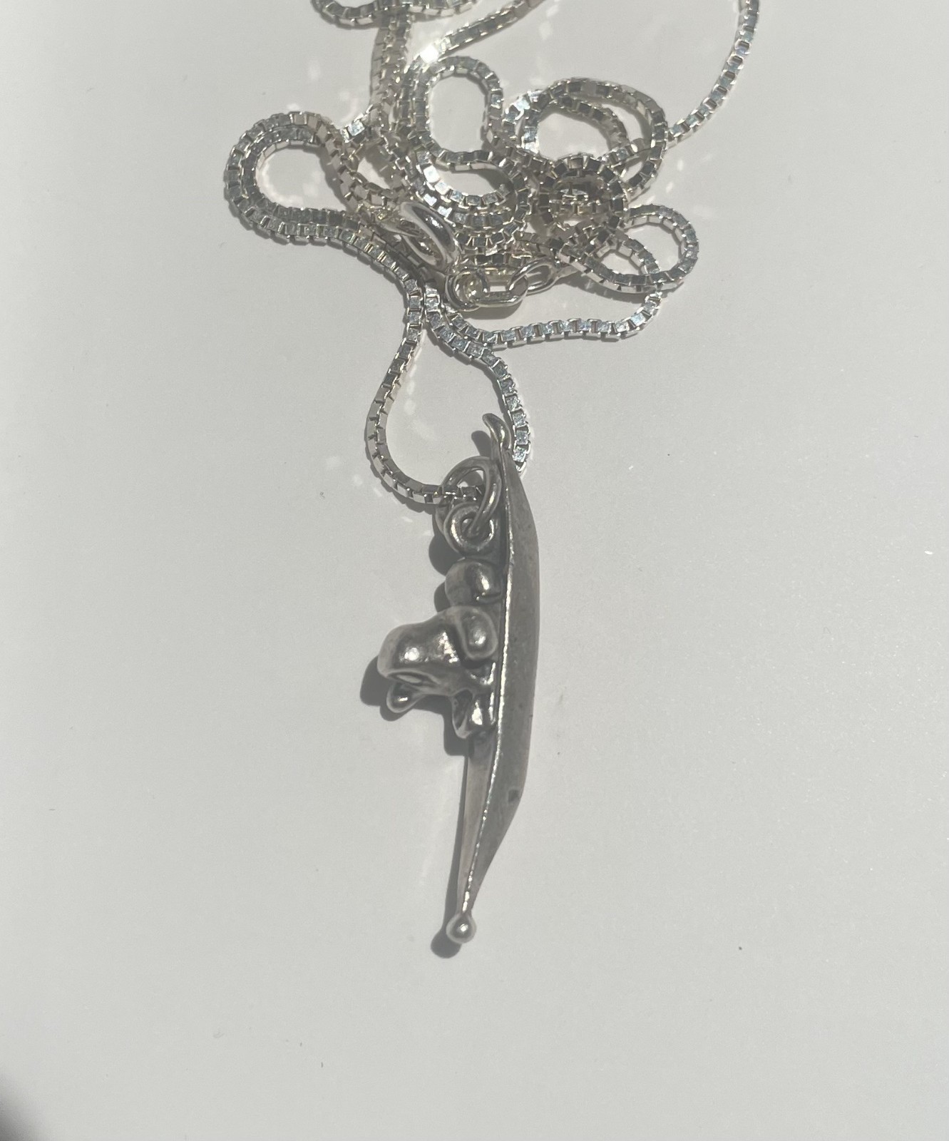 Greenlandic necklace in Sterling silver (not stamped), chain stamped 925 S