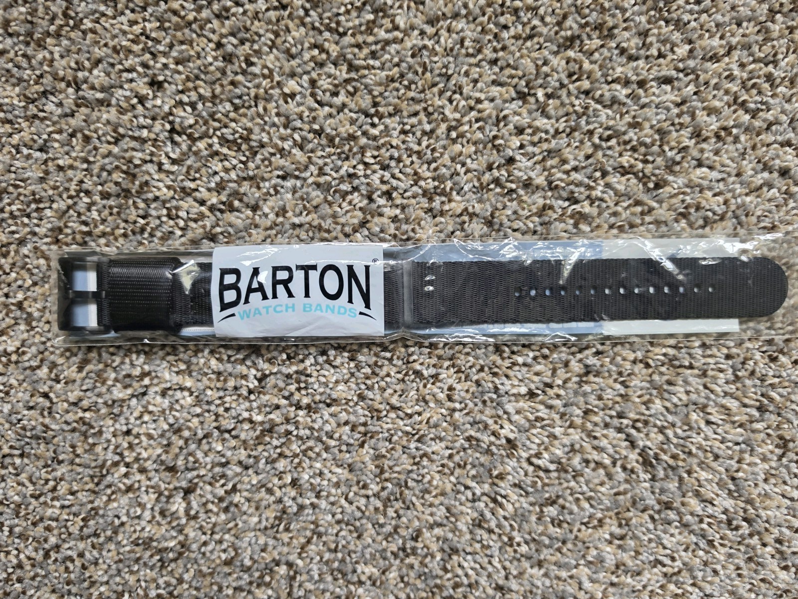 BARTON Sailcloth Quick Release Premium Nylon Weave 22mm Black