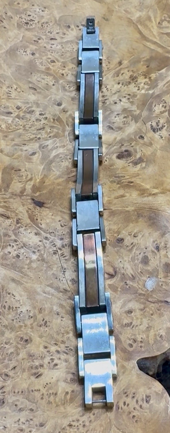 Stainless Steel RCI Cable Carbon Fiber & Copper 8.5” Men’s Bracelet Look