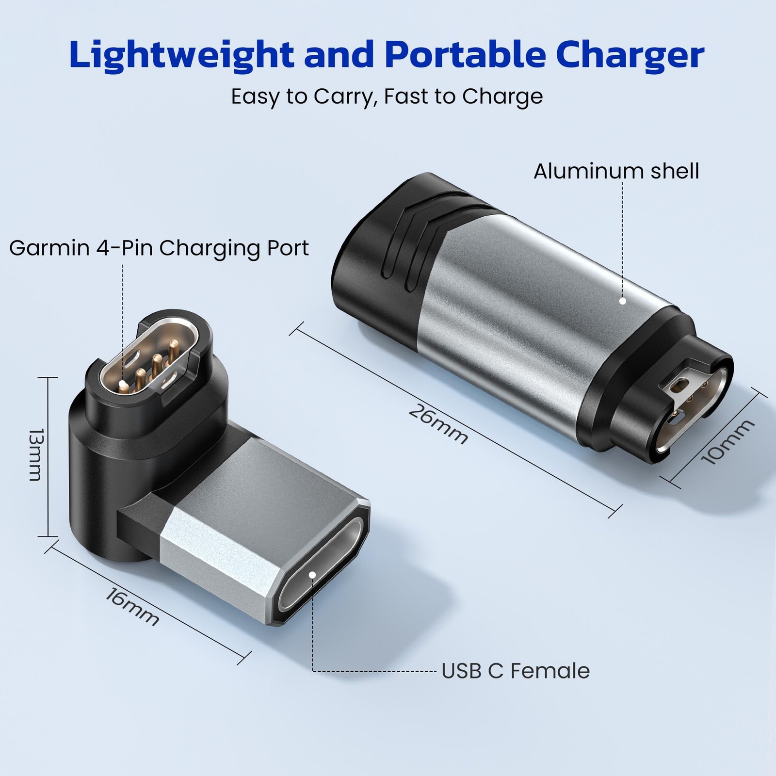 Usb C Charger Adapter For Garmin Watch 3packtype C Charging Cable Converter For