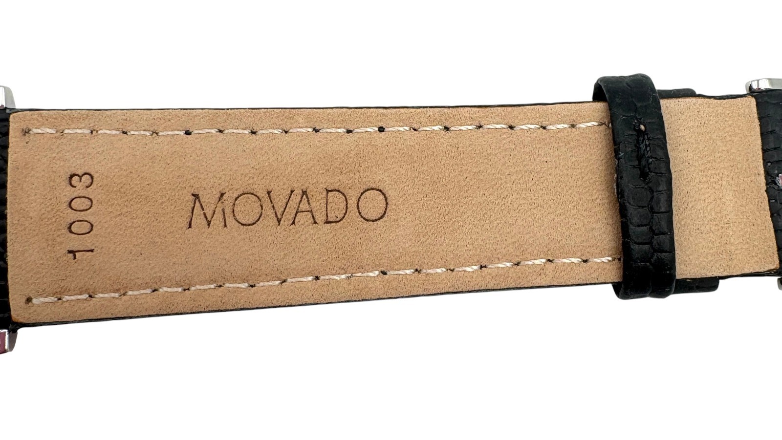 MOVADO Museum Black Round Dial Black Leather Strap Men’s Quartz Watch 2100002