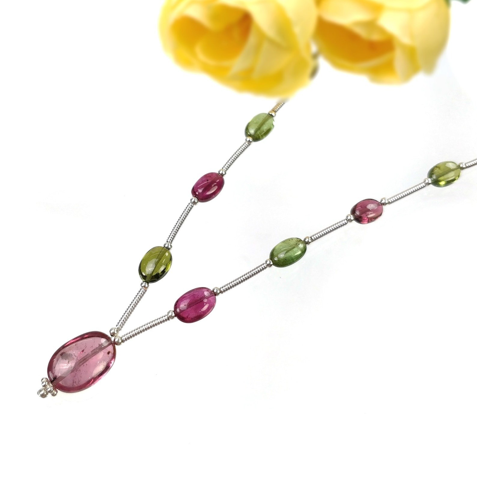 20.50cts Natural Watermelon Tourmaline Plain Oval Loose Beads 6.5*4.5mm – 12*8.5