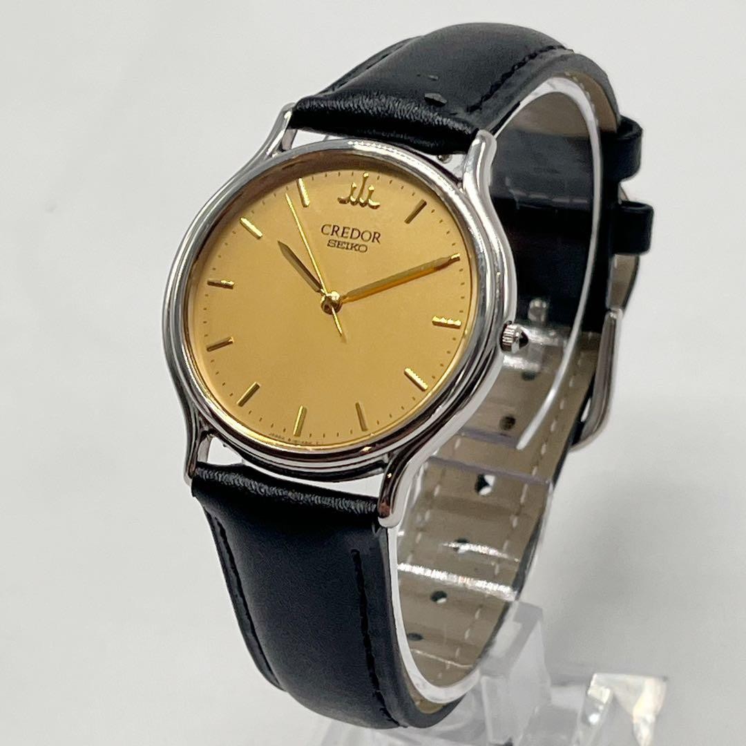 Seiko Credor 8J81-6A30 Men’s Quartz Watch Black Japan 075913