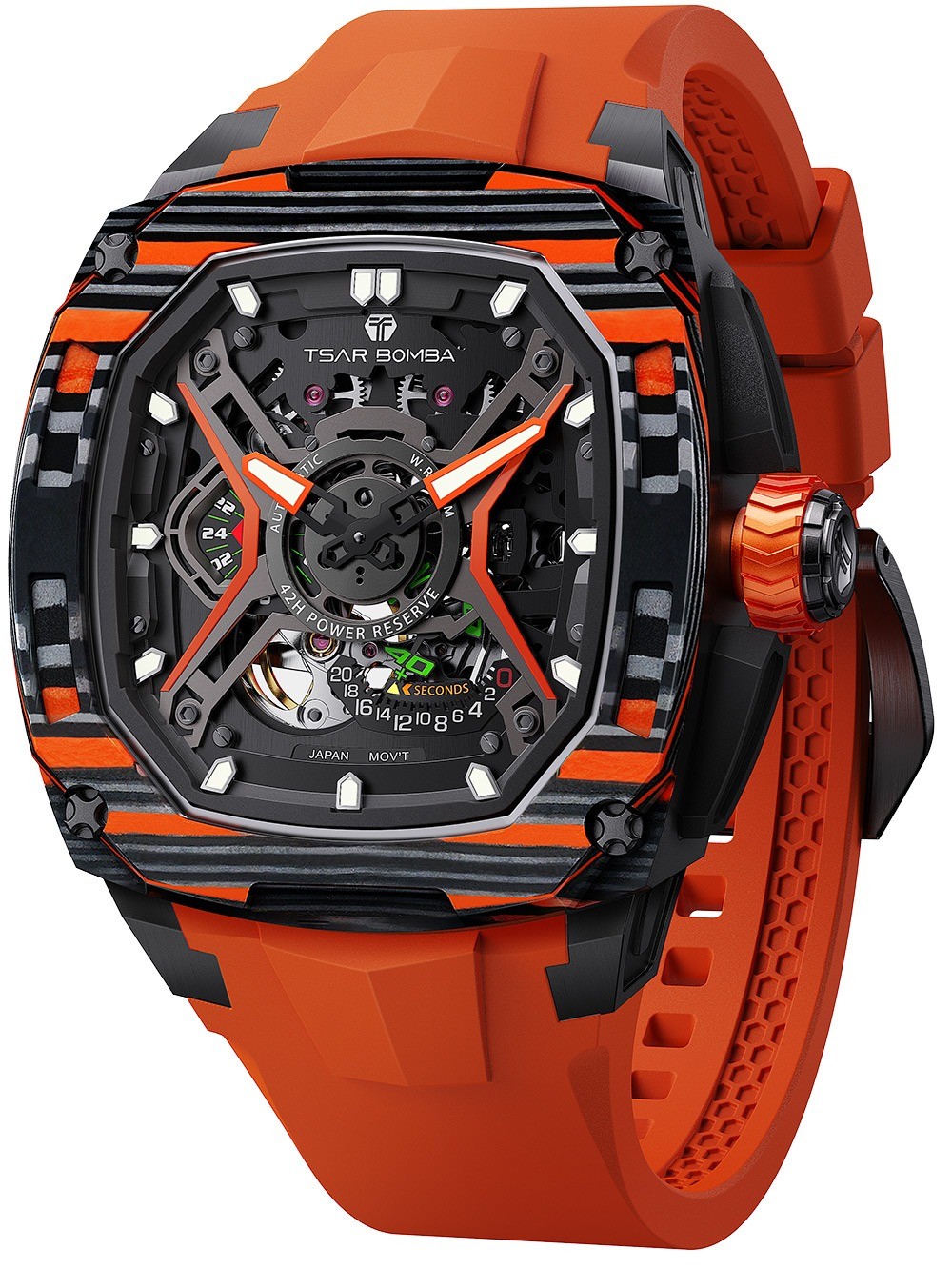 Tsar Bomba TB8605A-03 Mens Watch Dark Matter 5 Automatic 46mm 5ATM