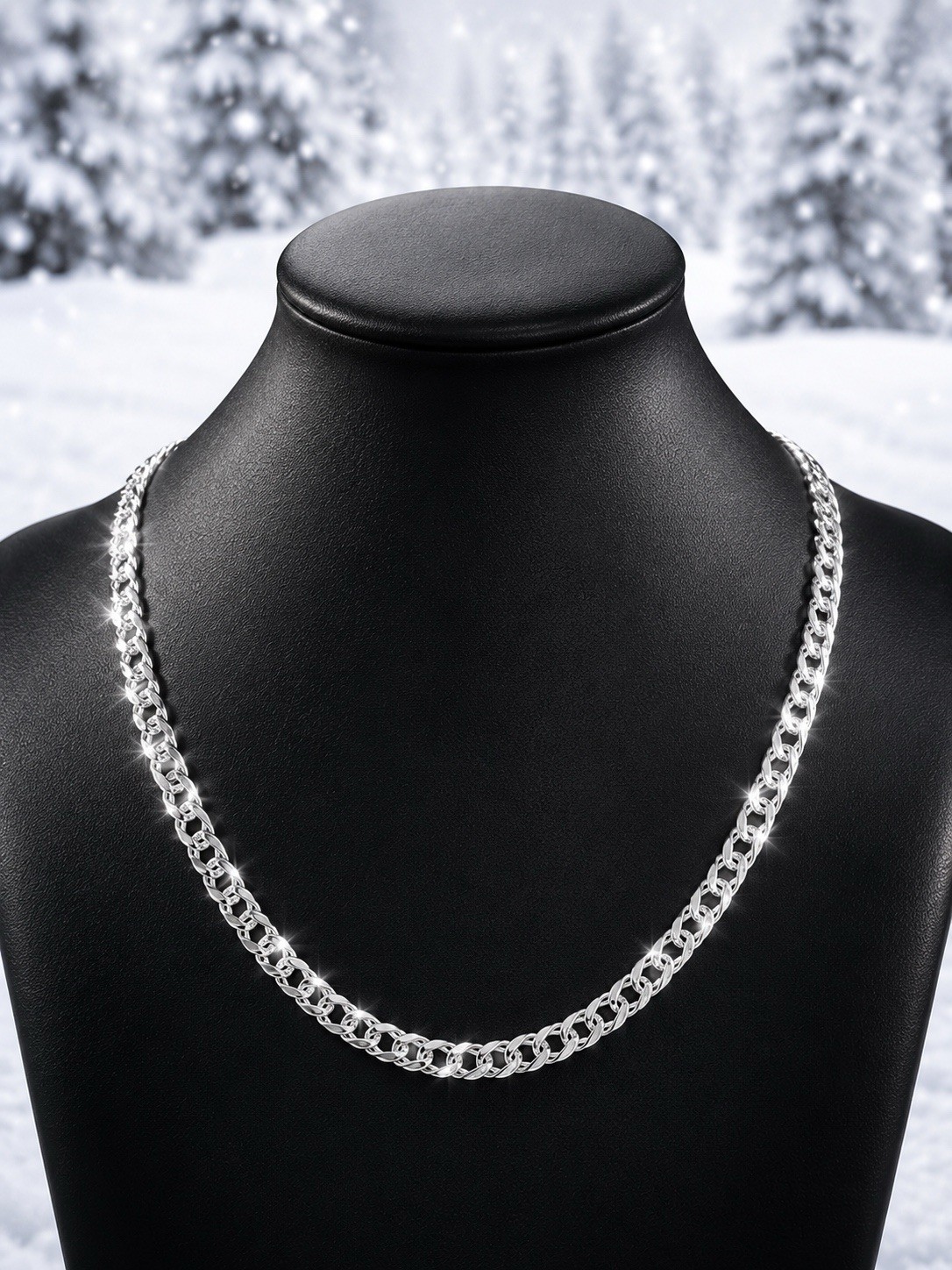 925 Sterling Silver 18” Inch 3.8mm Double Cuban Link Chain