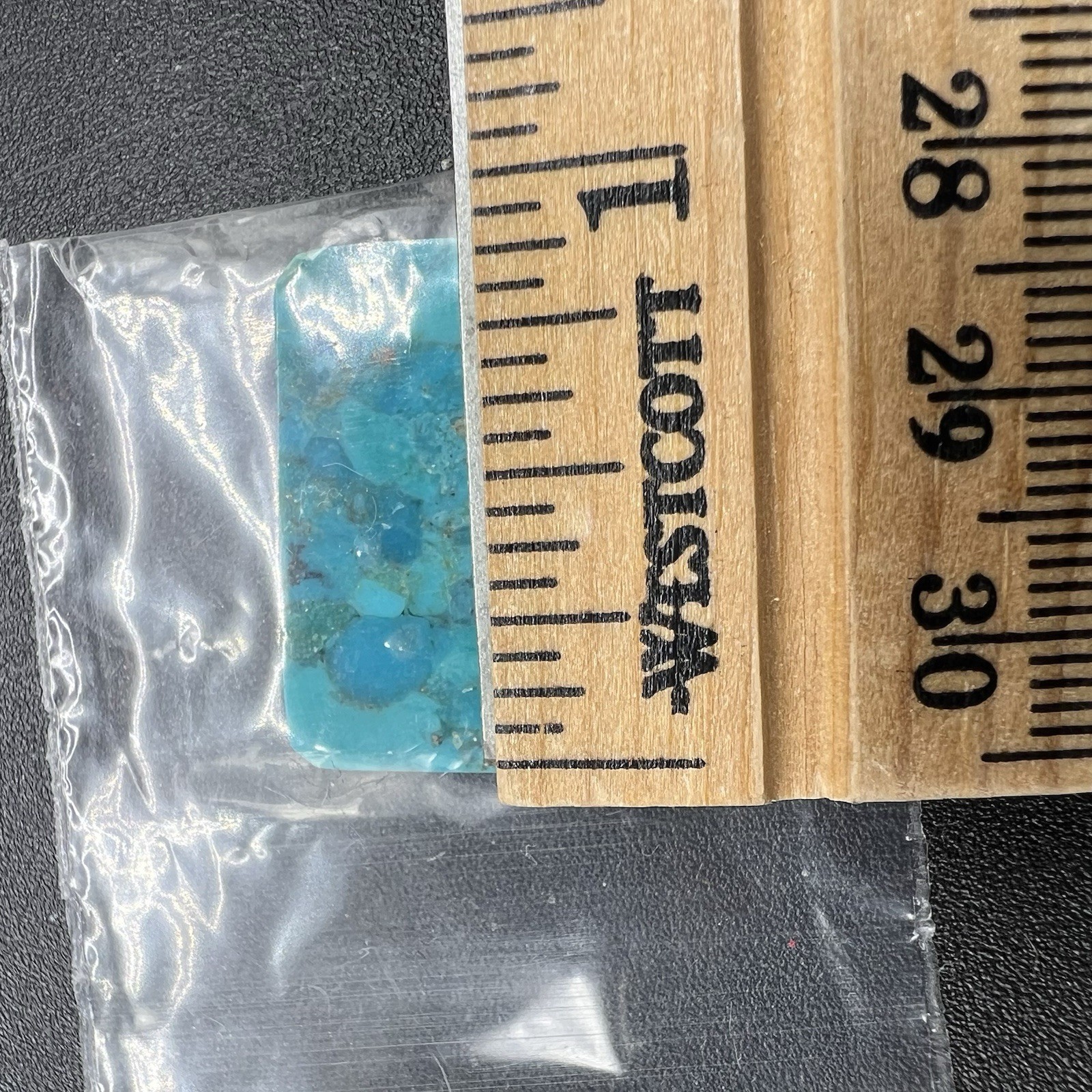 Composite Turquoise Rectangular Cabochon Blue Mosaic Stone Jewelry 3g