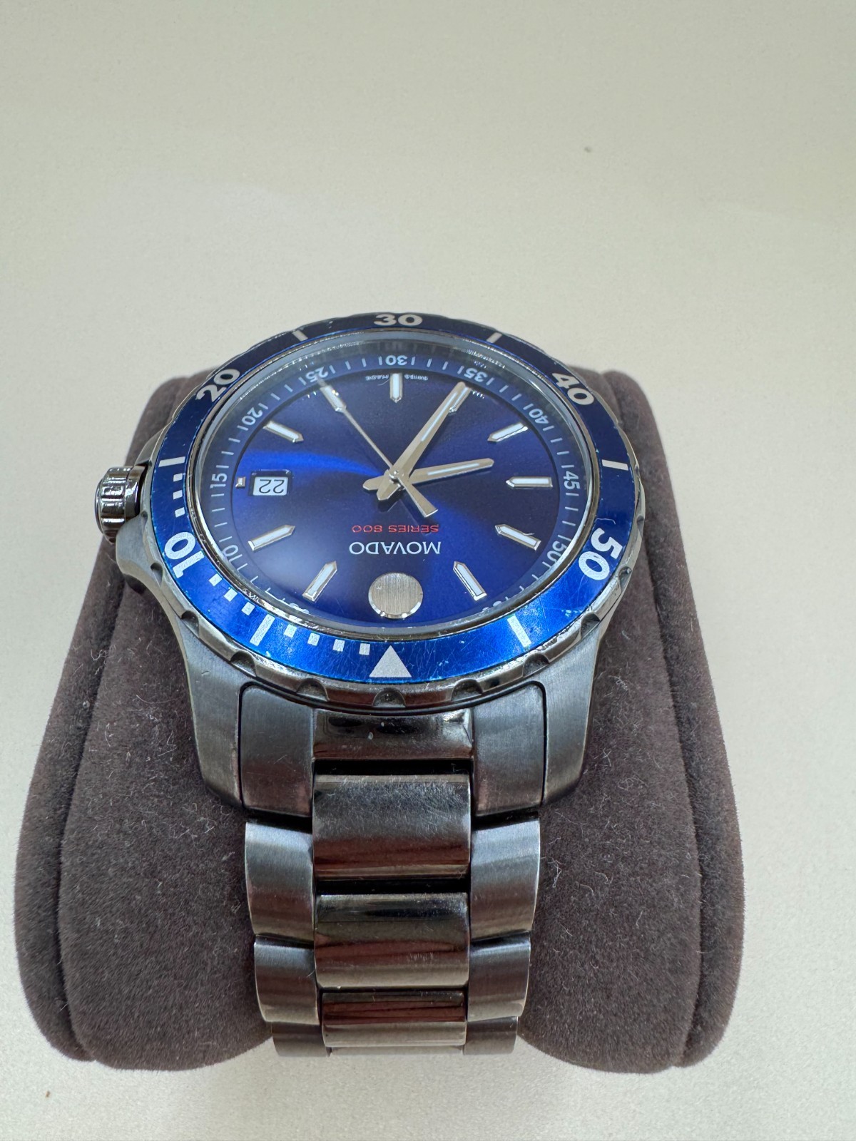 Movado Series 800 2600137 Blue Dial Silver Tone Stainless Steel 40mm Men’s Watch