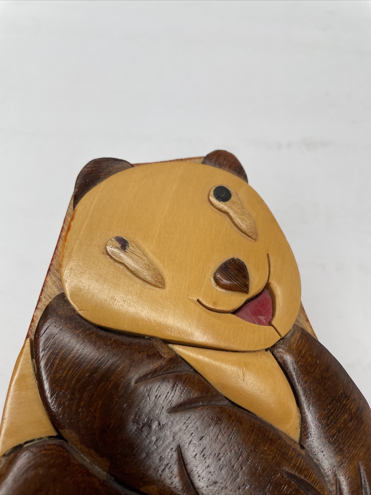 Handcrafted Wooden Animal Shape Secret Jewelry Puzzle Box – Panda A5