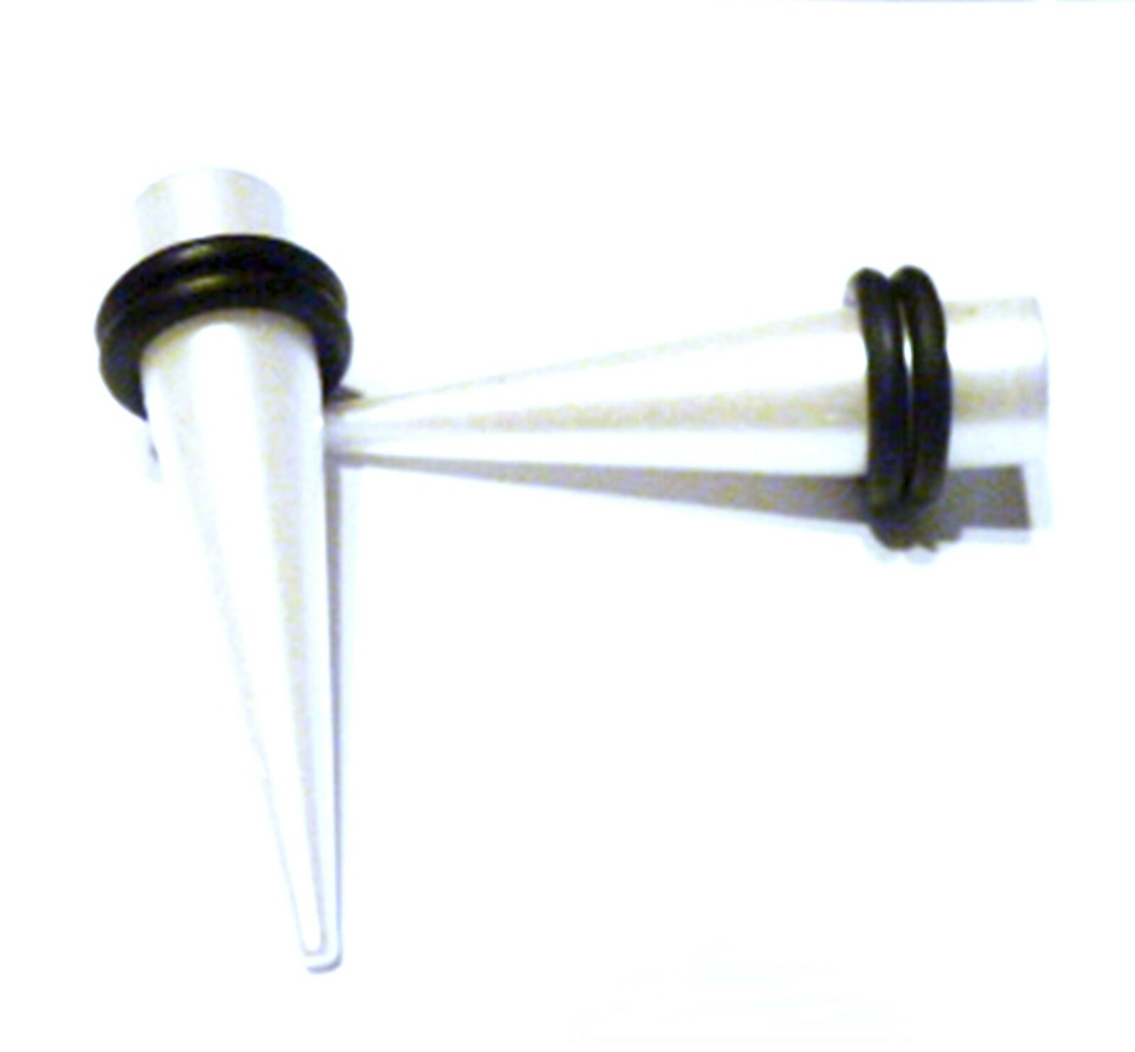 PAIR-Tapers Mini Pearl White Acrylic 05mm/4 Gauge