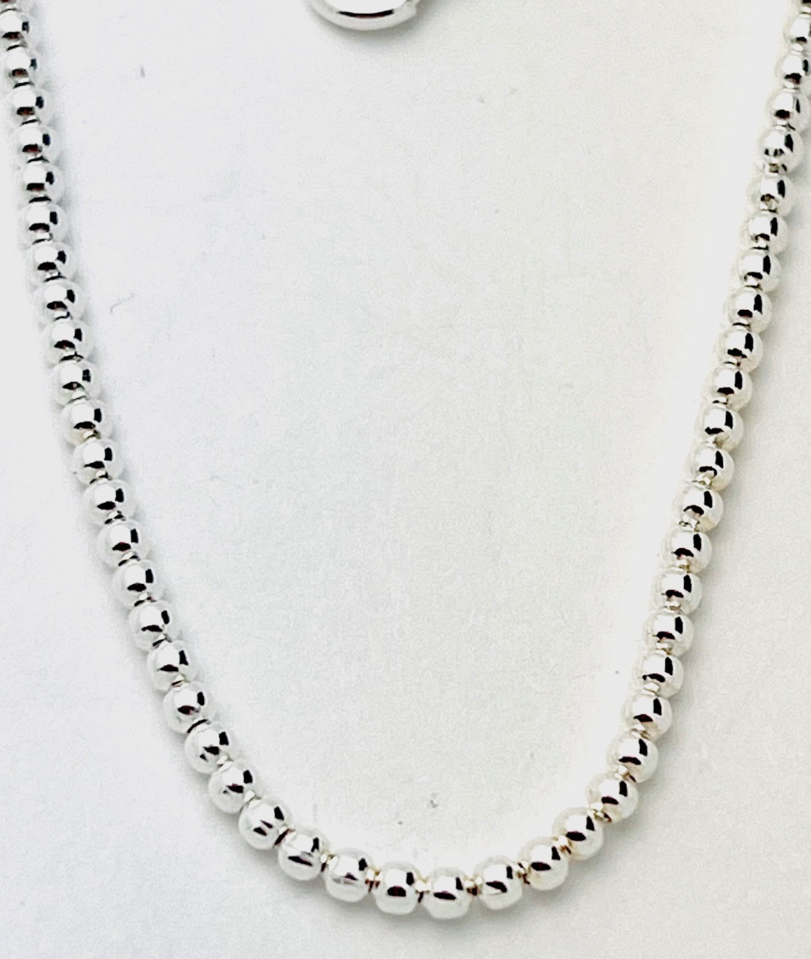 Sterling Silver 925 6.3 Gram Ball Link Necklace 18”