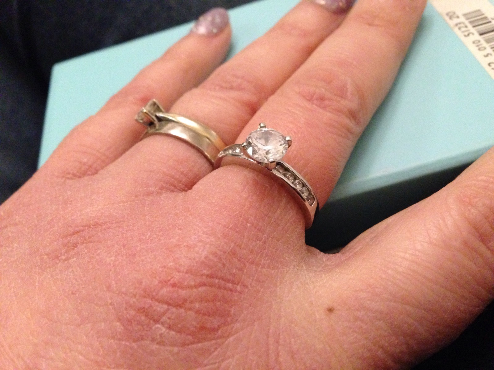 Lovely Solid Sterling Silver And Zicron Solitaire Ring 925 N