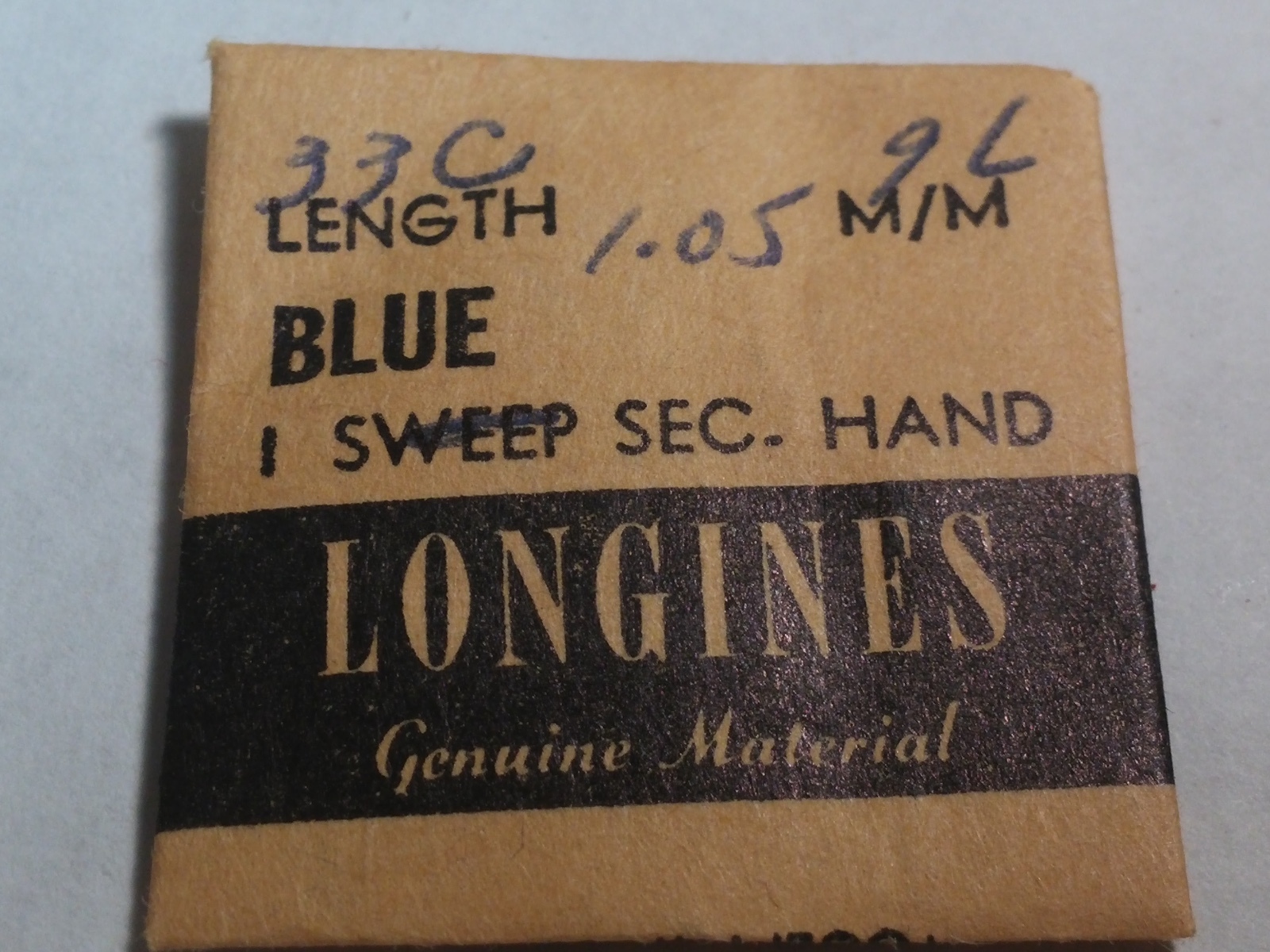 Longines Second Hand. BLUE 1.05mm, 9L-9LT “10L-2371;23M;33C” for watch repair
