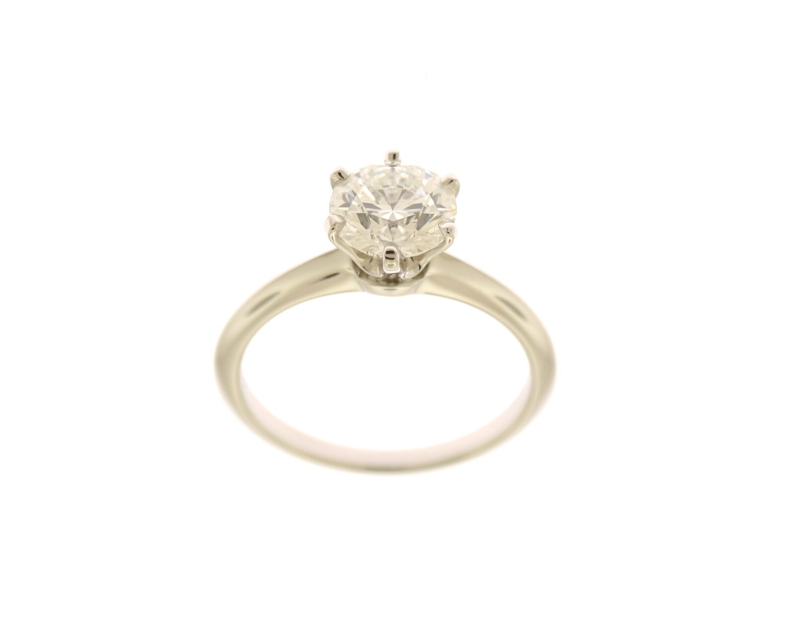 Tiffany & Co. Platinum PT950 1.37 Carat H VS1 Diamond Solitaire Engagement Ring