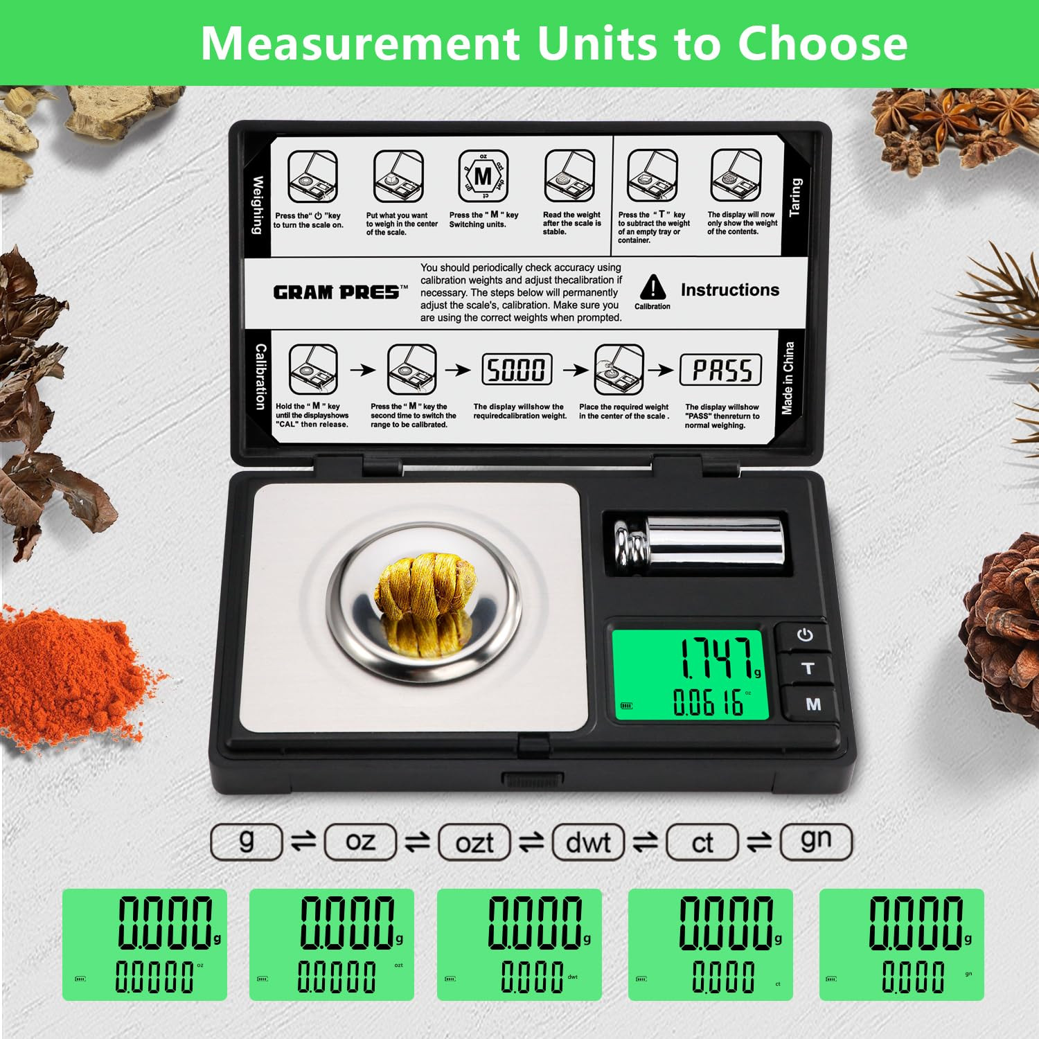High Precision Milligram Scale,50G/0.001G Digital Mini Pocket Gram Scale,Mg Scal
