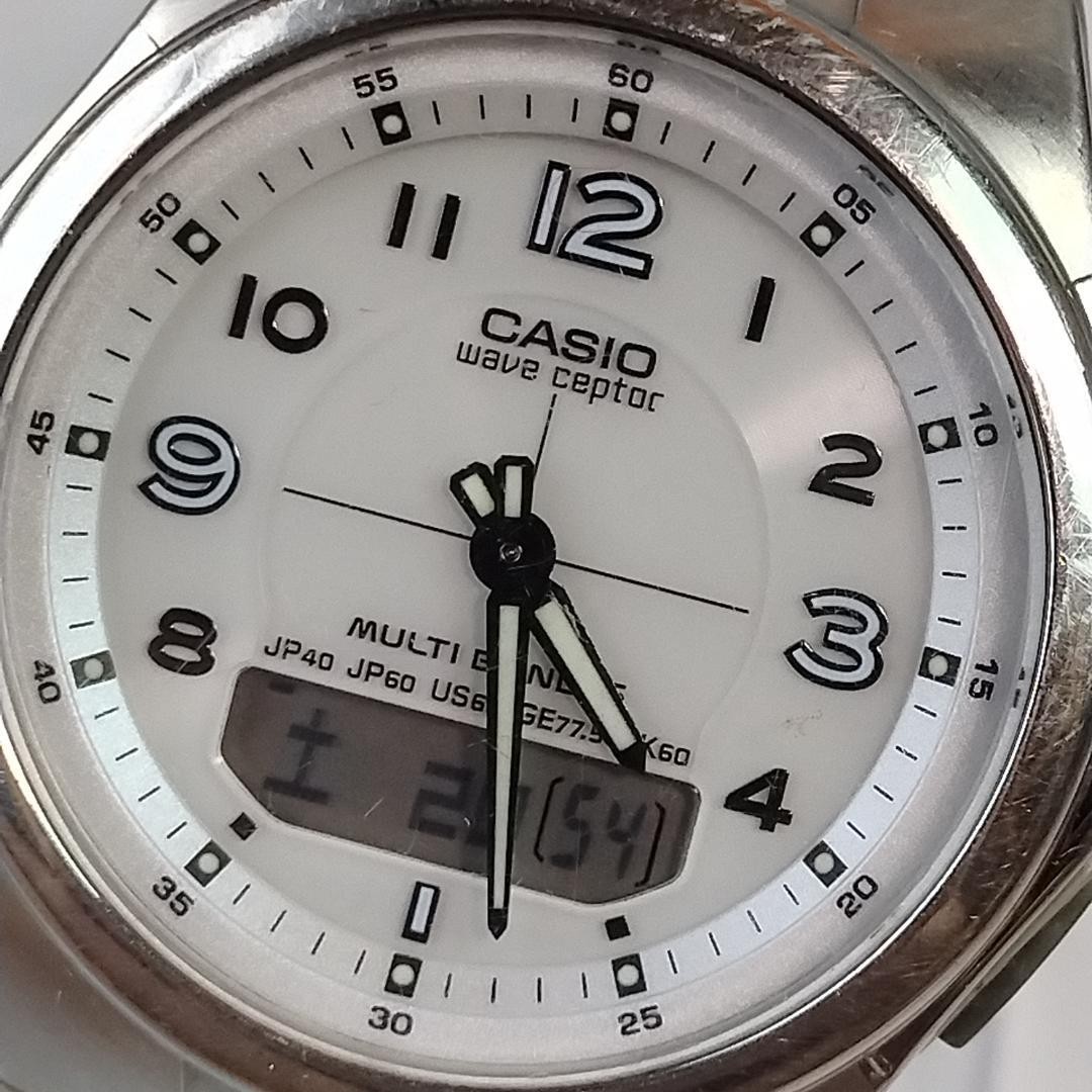 Casio WVA-M480 Men’s Radio-Controlled Solar Watch, Analog-Digital Quar 【USED】